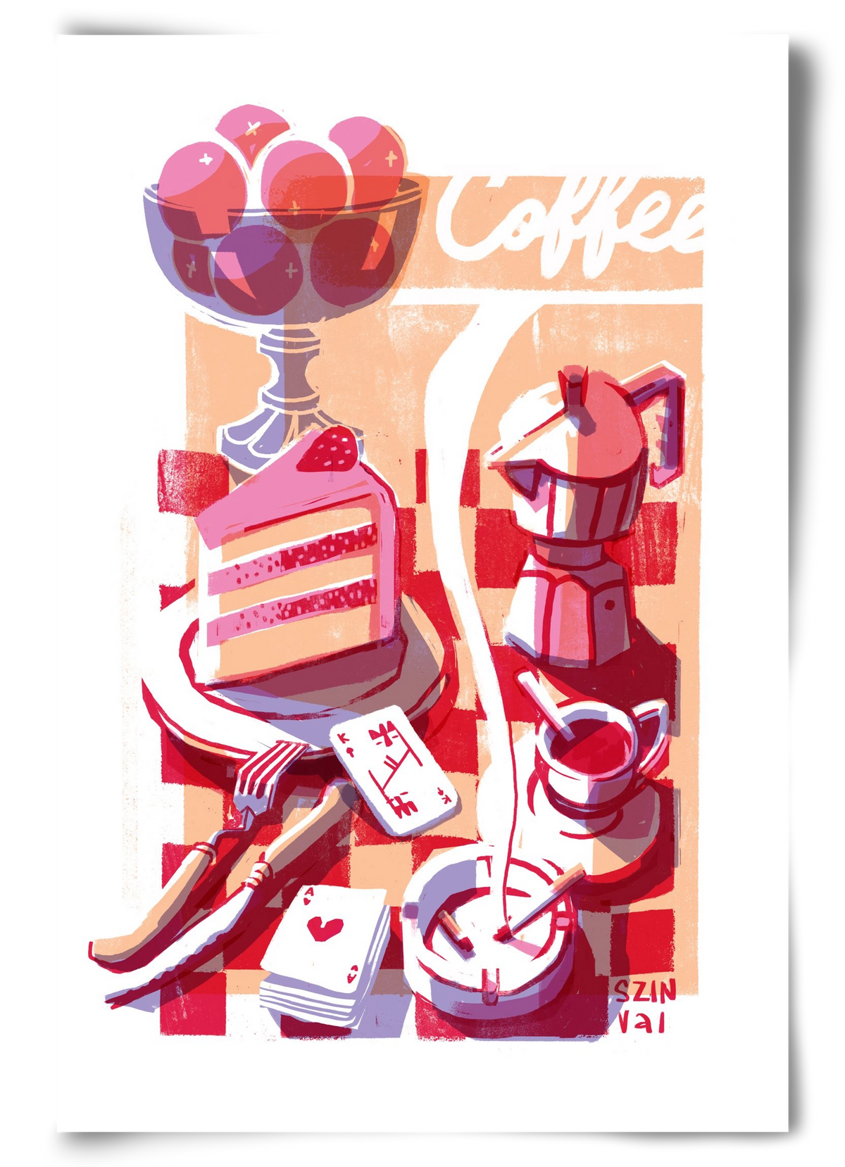 Coffee and cake and cigarettes , 60x90 cm, Keret nélkül