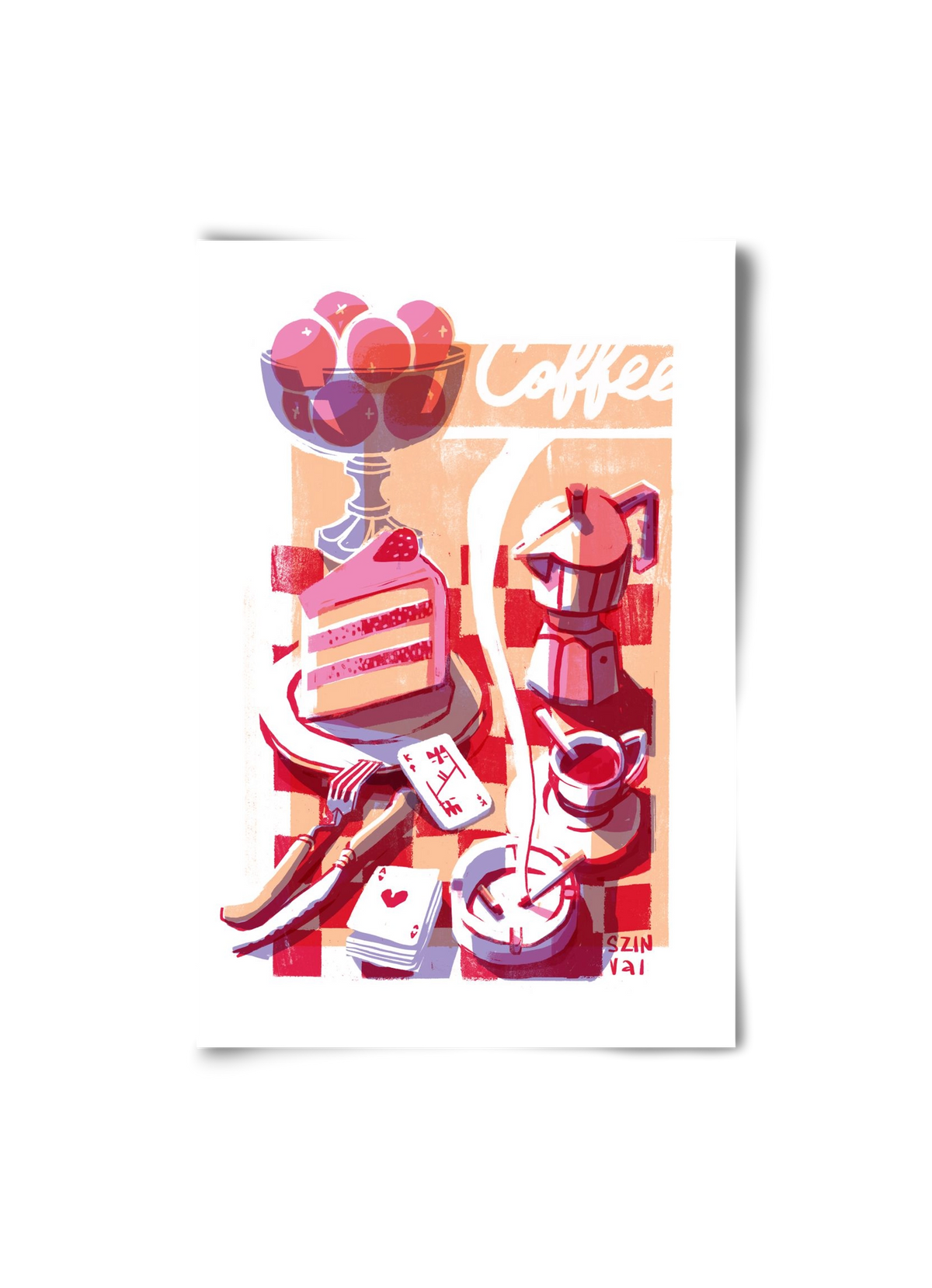 Coffee and cake and cigarettes , 20x30 cm, Keret nélkül