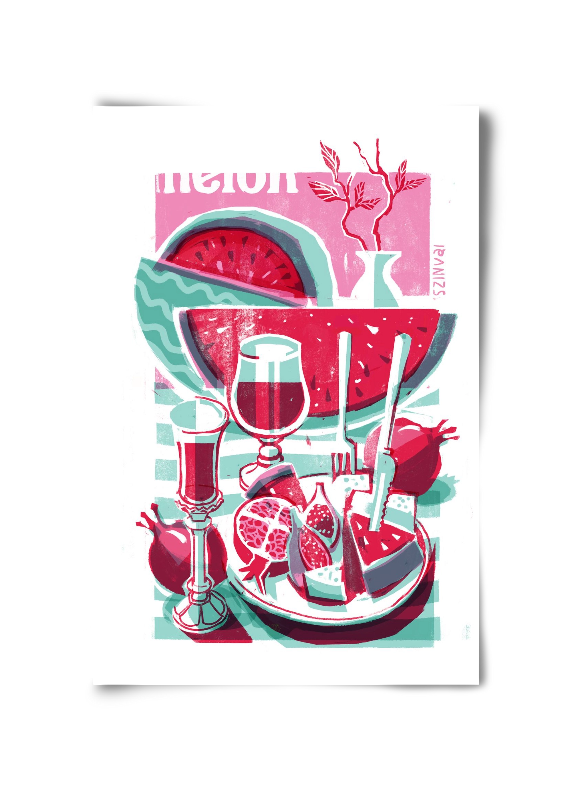 Watermelon, 30x45 cm, Keret nélkül