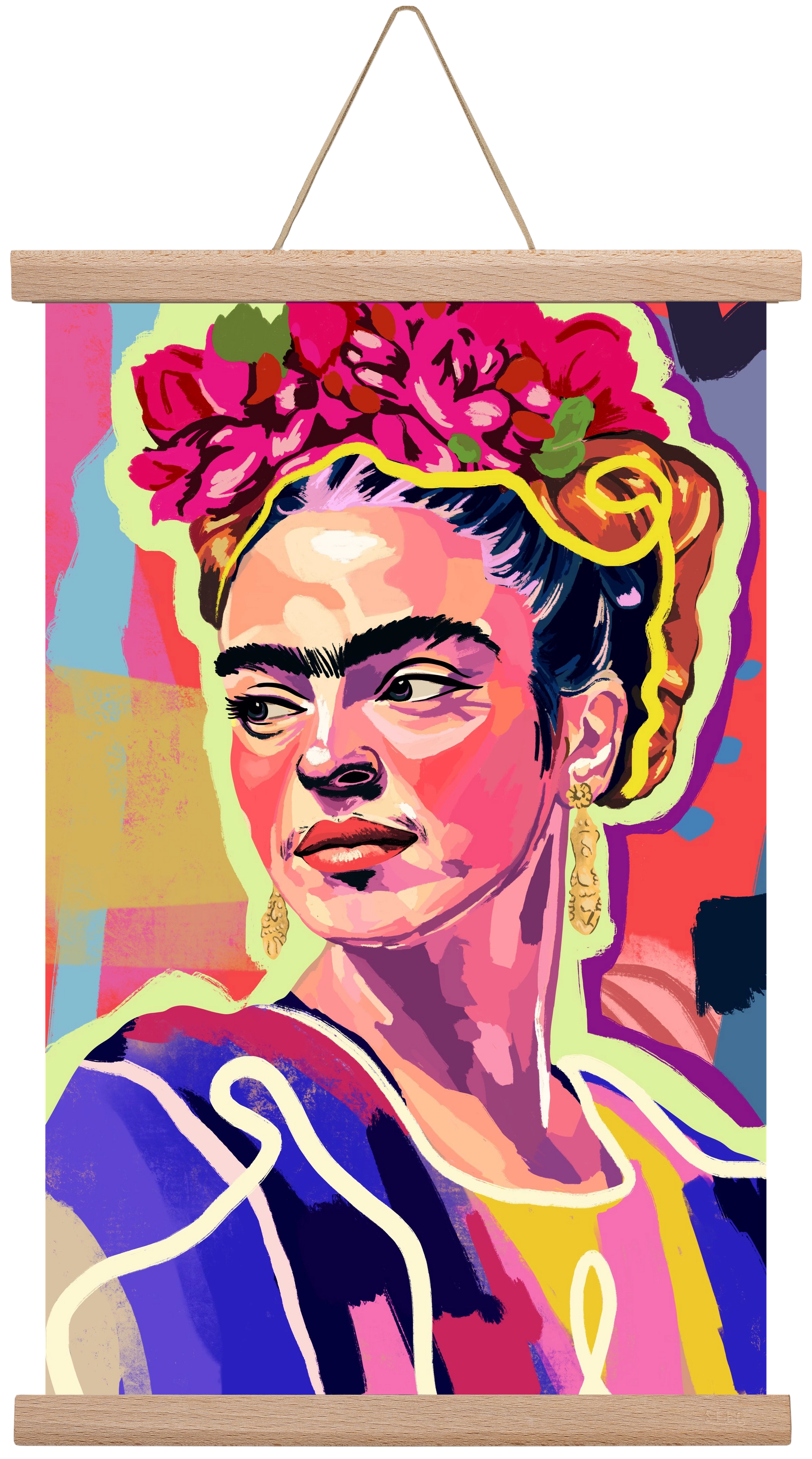 Frida, 30x45 cm (30x45 cm), Tölgy akasztó