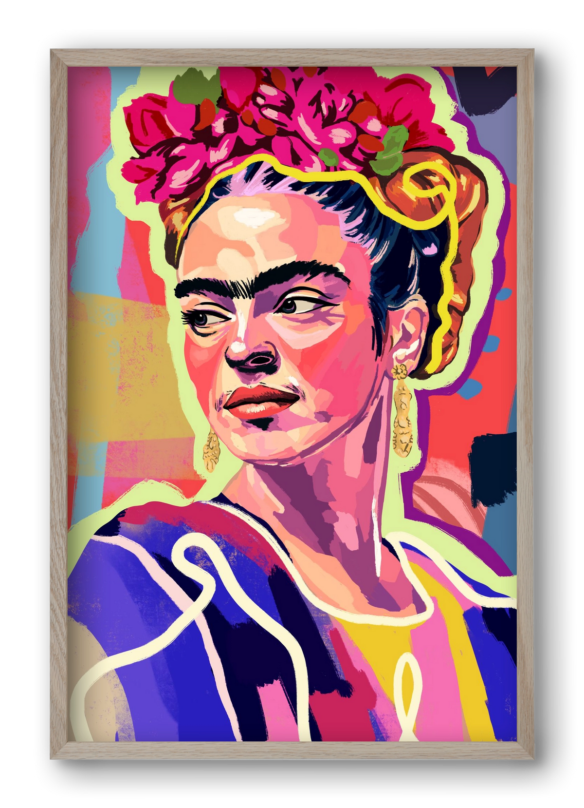 Frida, 40x60 cm (40x60 cm), Tölgy keret