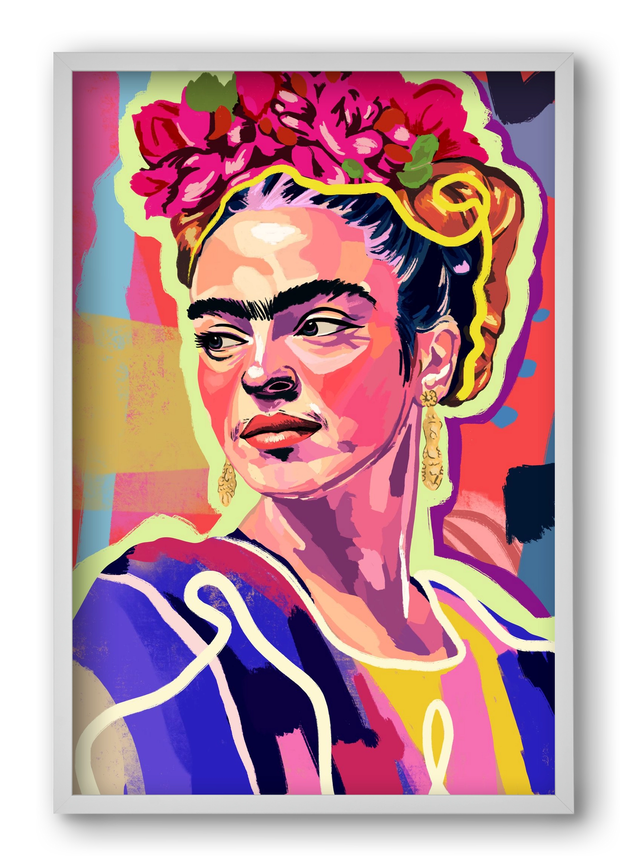 Frida, 40x60 cm (40x60 cm), Fehér keret