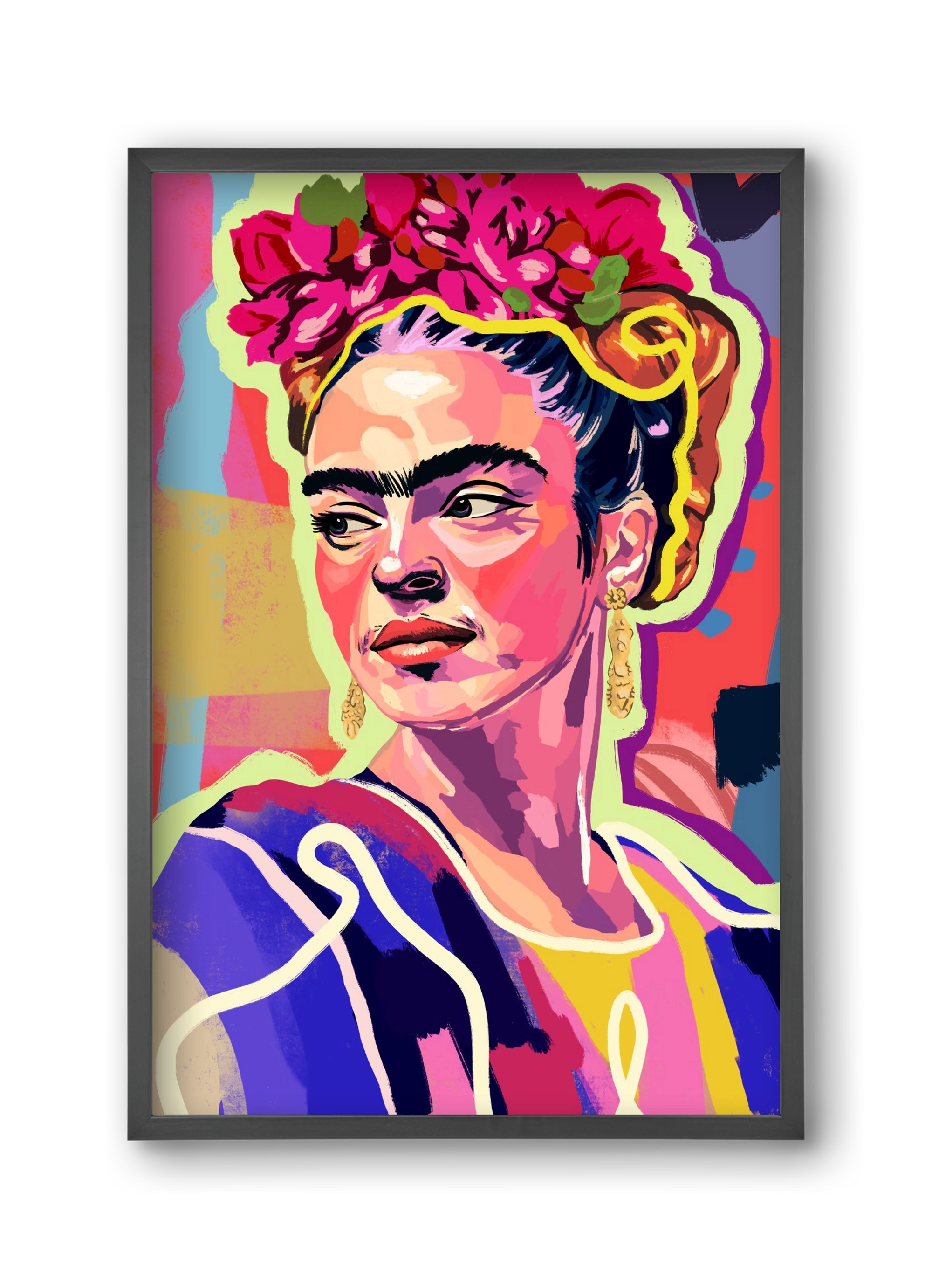 Frida, 30x45 cm (30x45 cm), Fekete keret