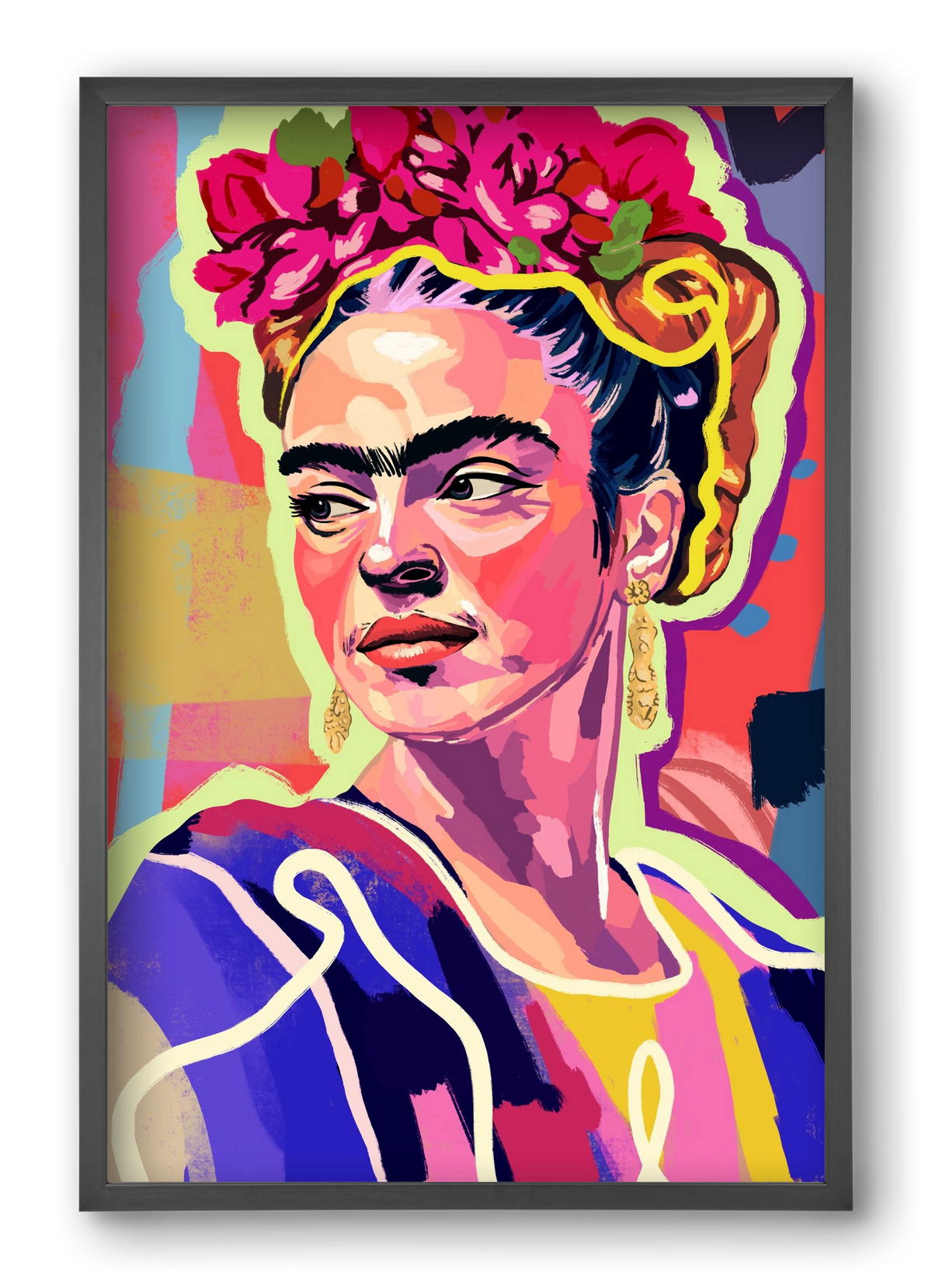 Frida, 40x60 cm (40x60 cm), Fekete keret