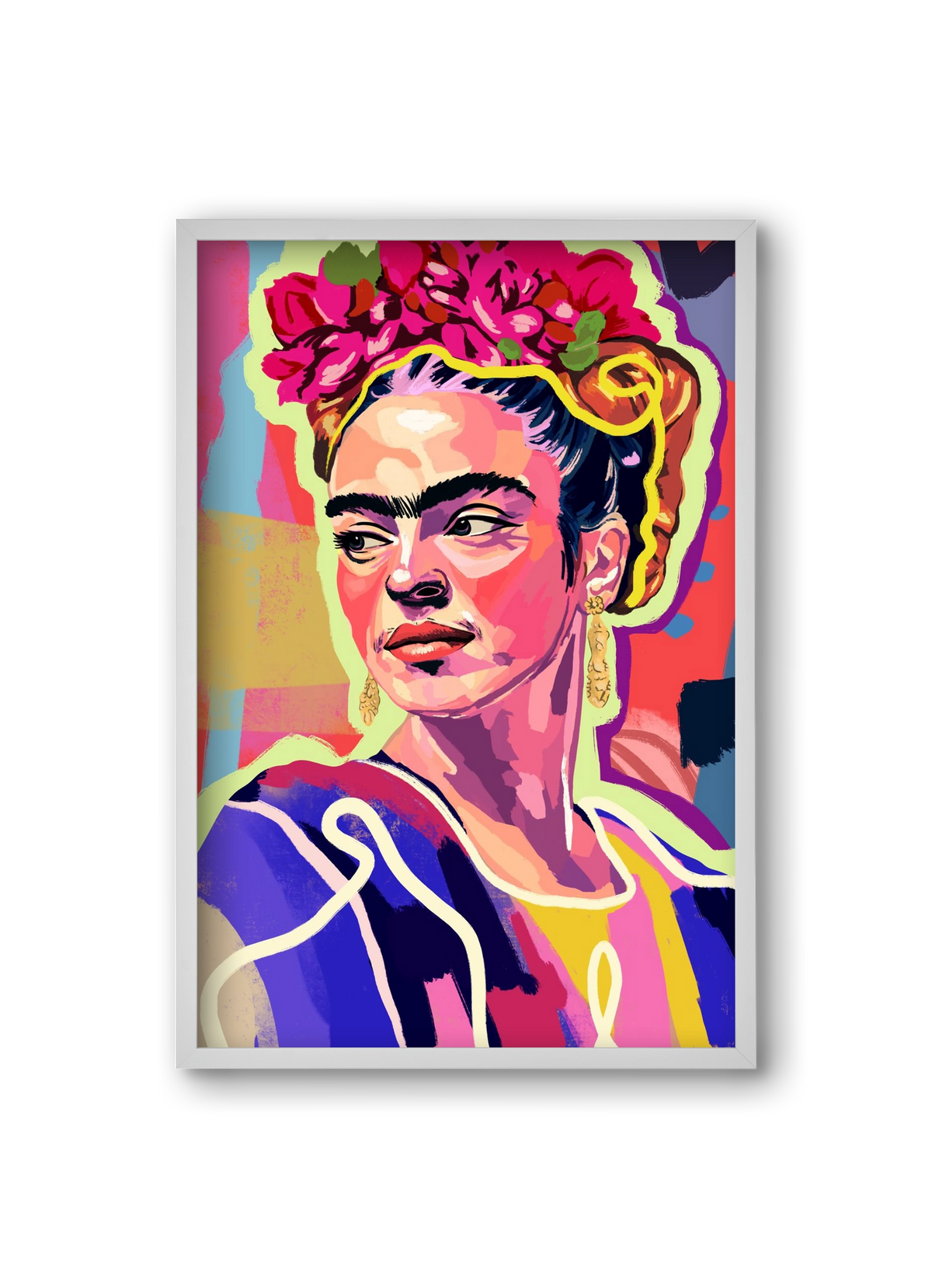 Frida, 20x30 cm (20x30 cm), Fehér keret