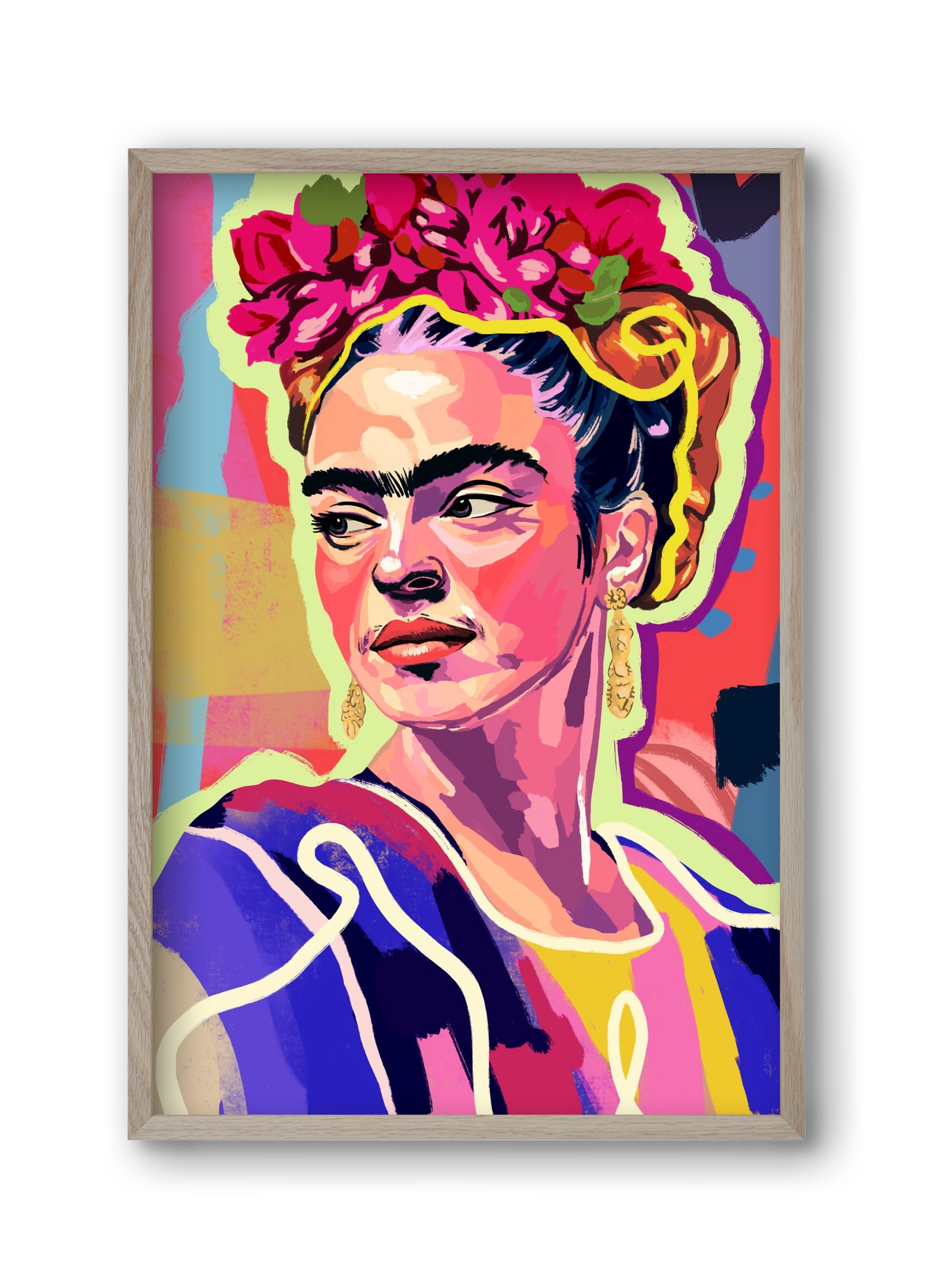 Frida, 30x45 cm (30x45 cm), Tölgy keret