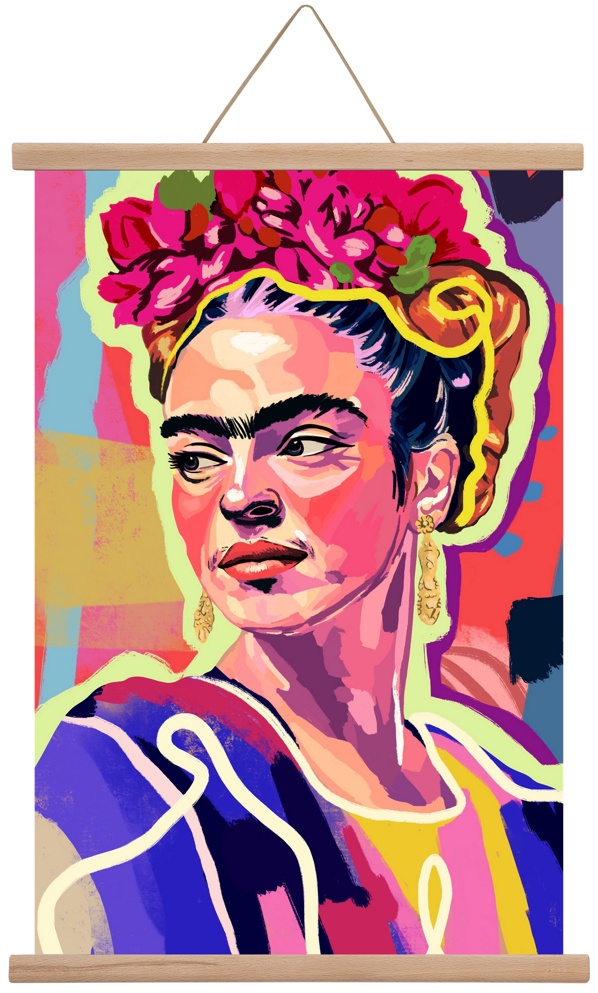 Frida, 40x60 cm (40x60 cm), Tölgy akasztó