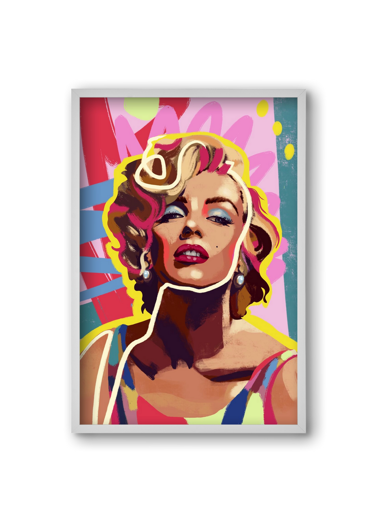 Marilyn, 20x30 cm (20x30 cm), Fehér keret