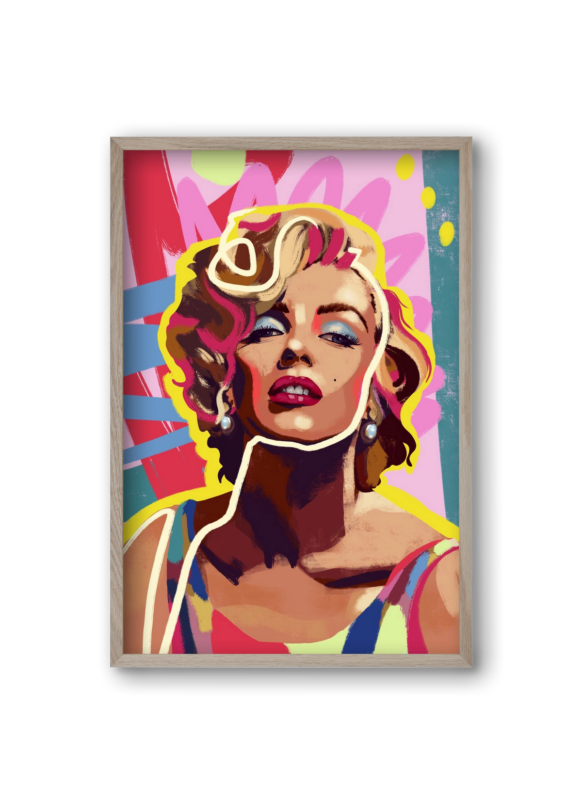Marilyn, 20x30 cm (20x30 cm), Tölgy keret