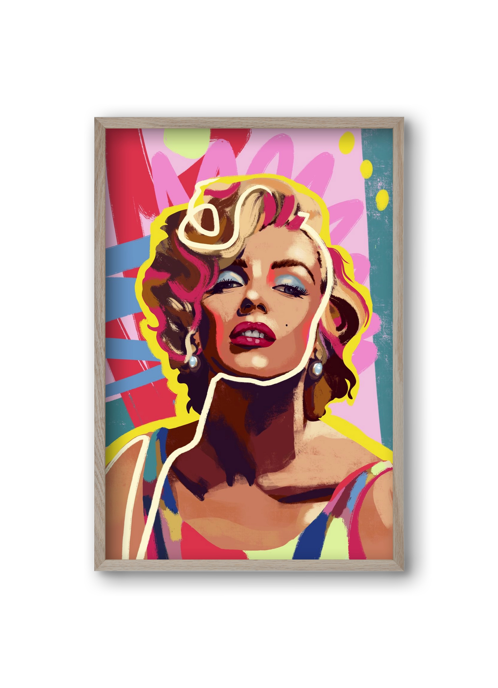 Marilyn, 20x30 cm (20x30 cm), Tölgy keret
