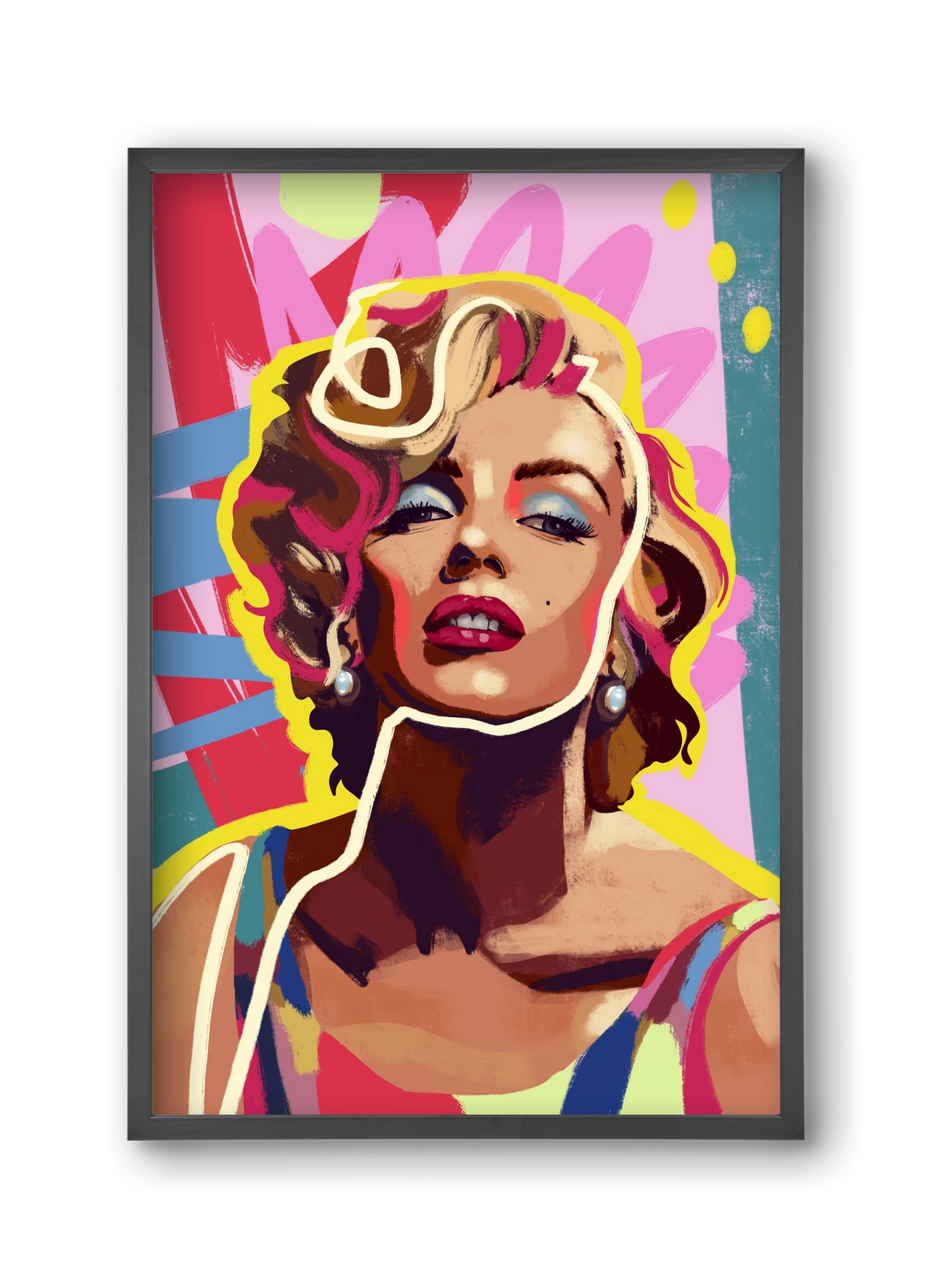 Marilyn, 30x45 cm (30x45 cm), Fekete keret