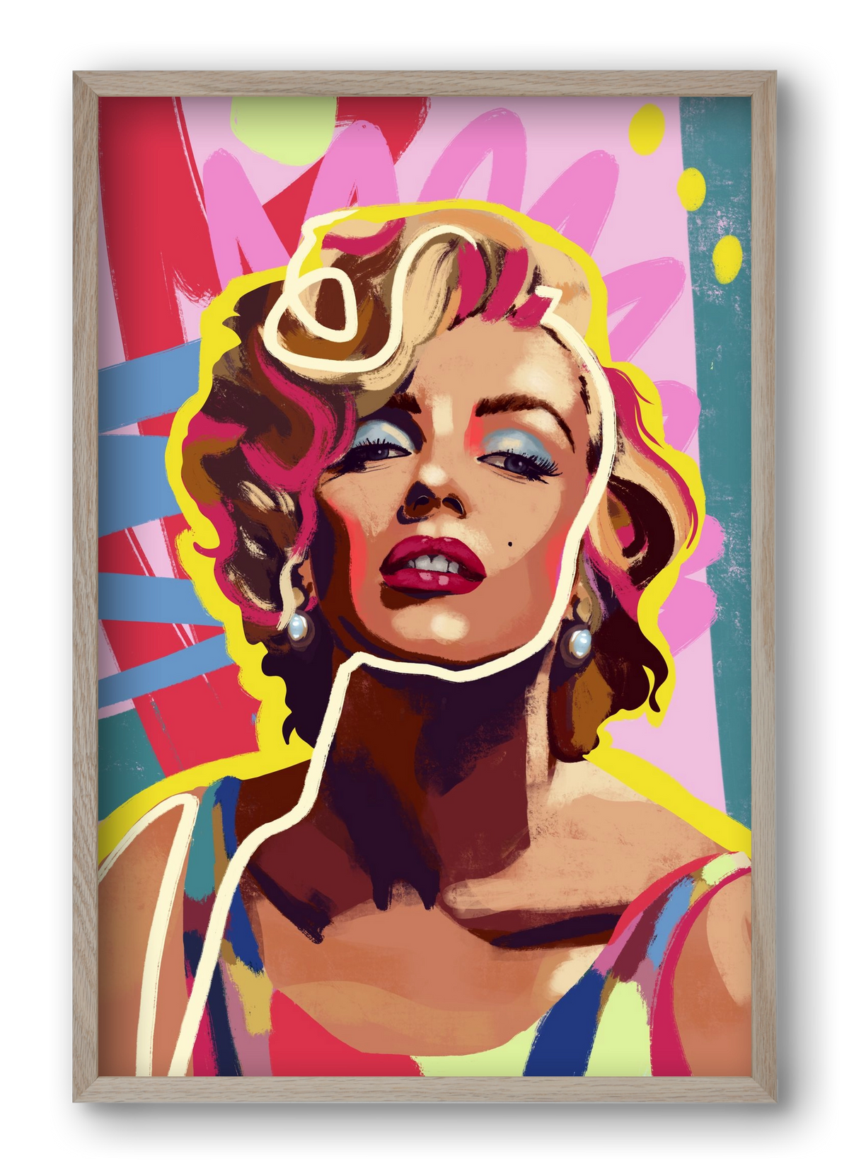 Marilyn, 40x60 cm (40x60 cm), Tölgy keret