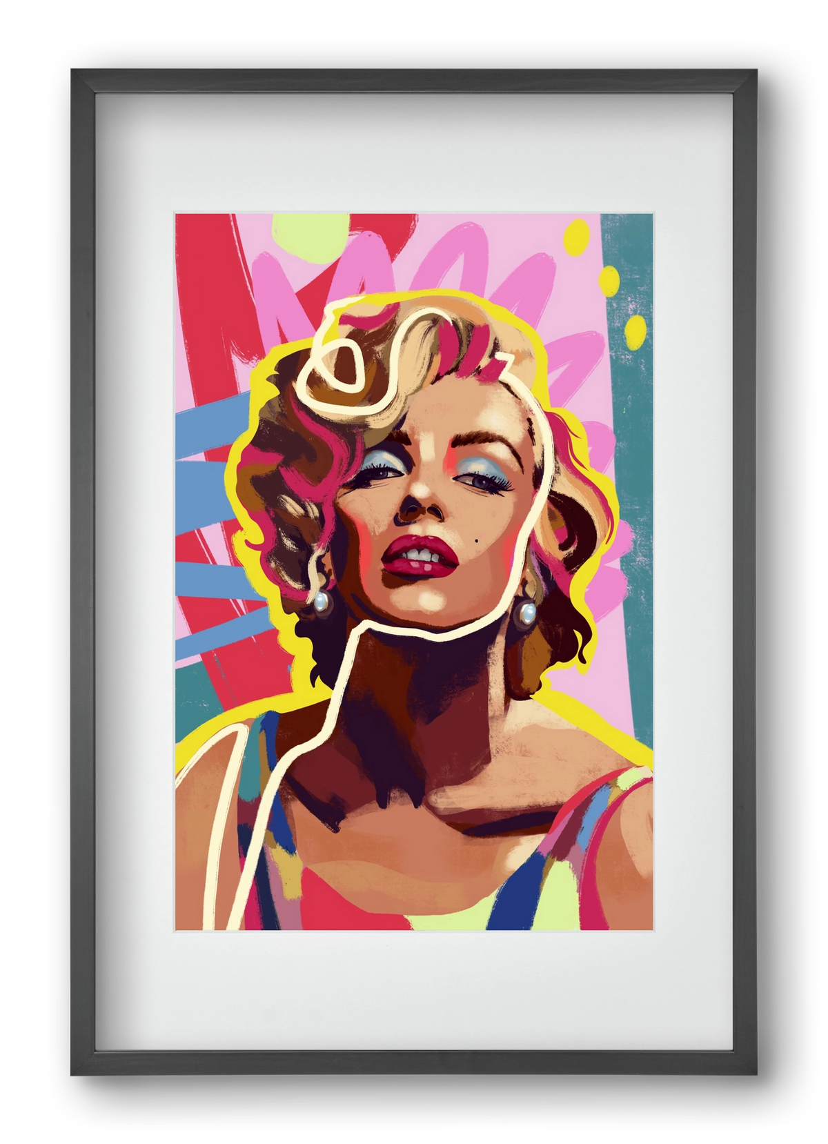 Marilyn, 40x60 cm (30x45 cm), Fekete keret, paszpartuval