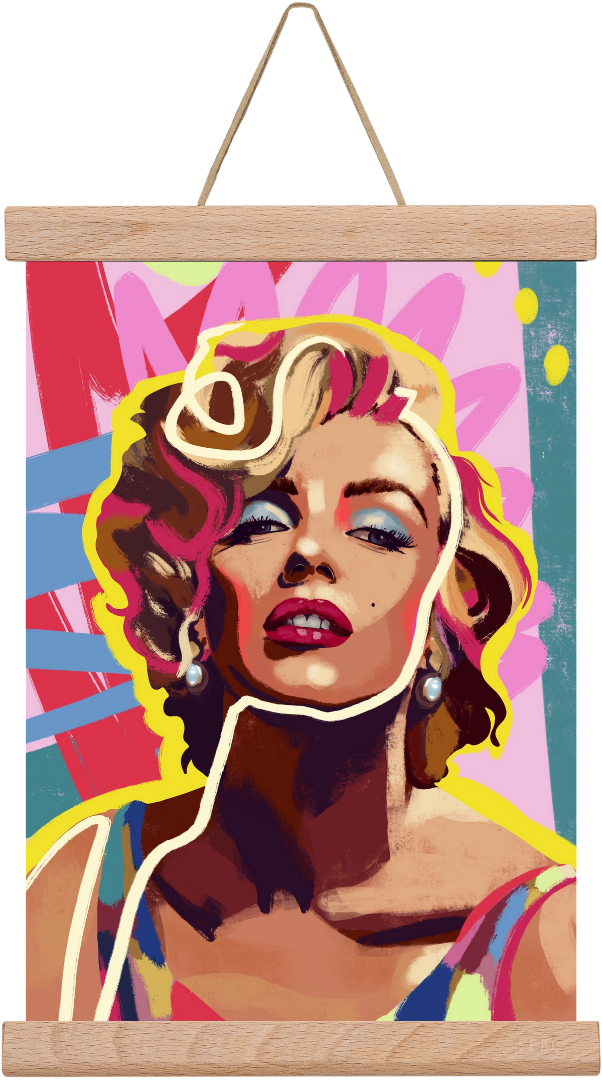 Marilyn, 20x30 cm (20x30 cm), Tölgy akasztó