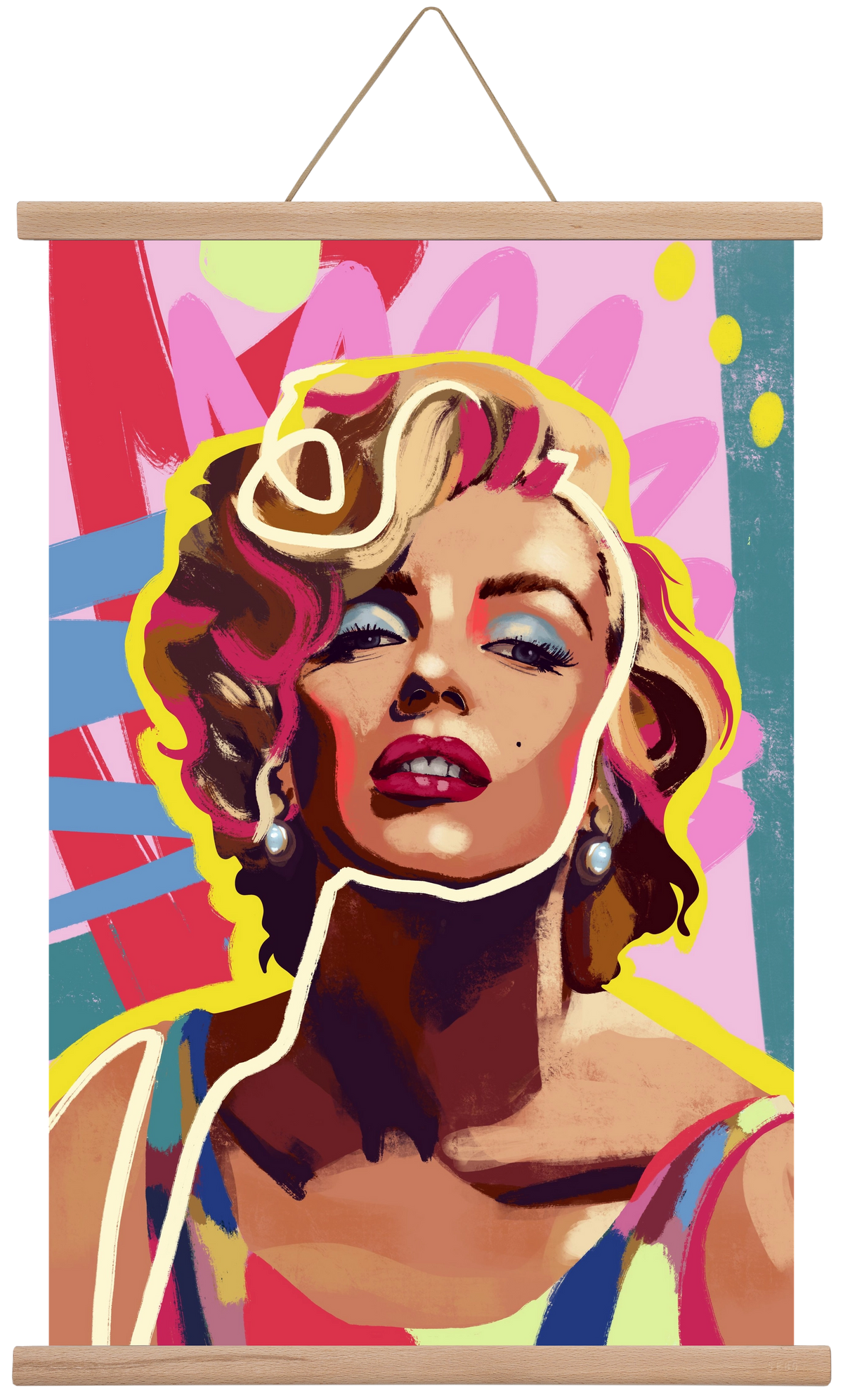 Marilyn, 40x60 cm (40x60 cm), Tölgy akasztó