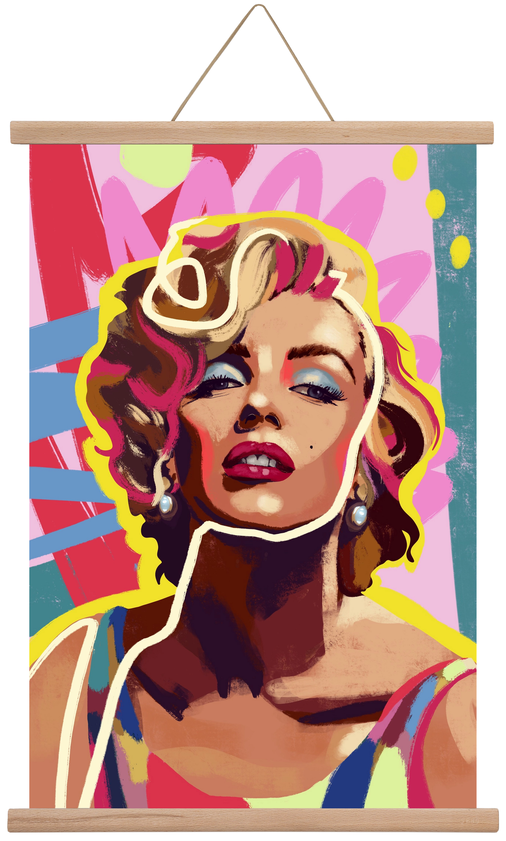 Marilyn, 40x60 cm (40x60 cm), Tölgy akasztó