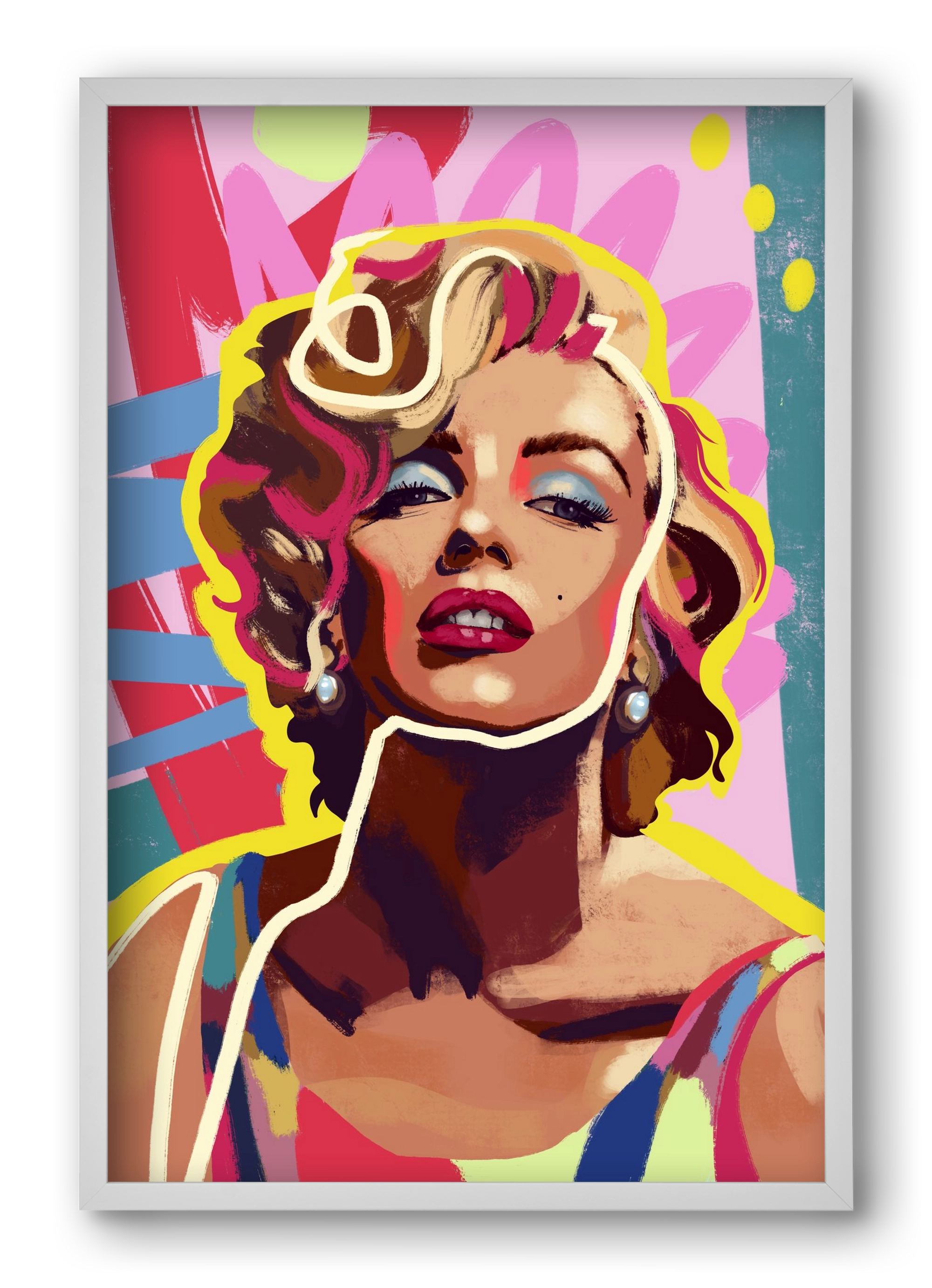 Marilyn, 40x60 cm (40x60 cm), Fehér keret