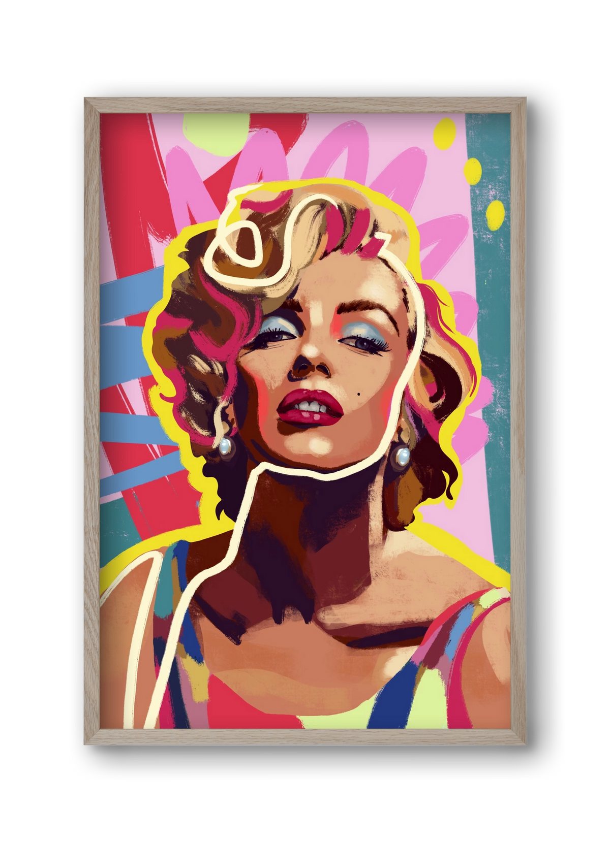 Marilyn, 30x45 cm (30x45 cm), Tölgy keret