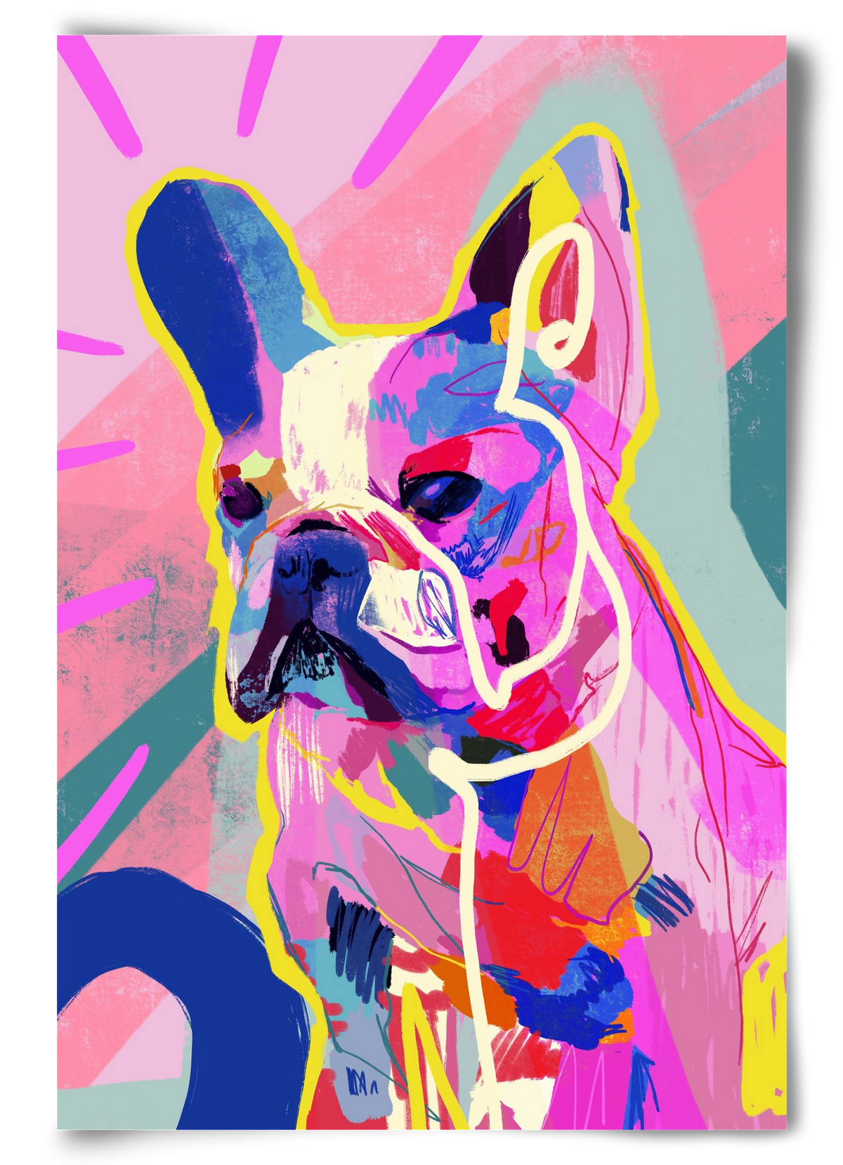 Frenchie, 60x90 cm, Keret nélkül
