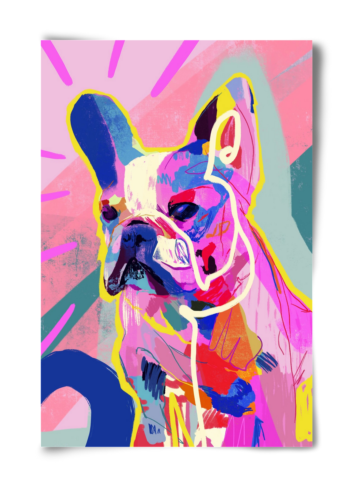 Frenchie, 40x60 cm, Keret nélkül