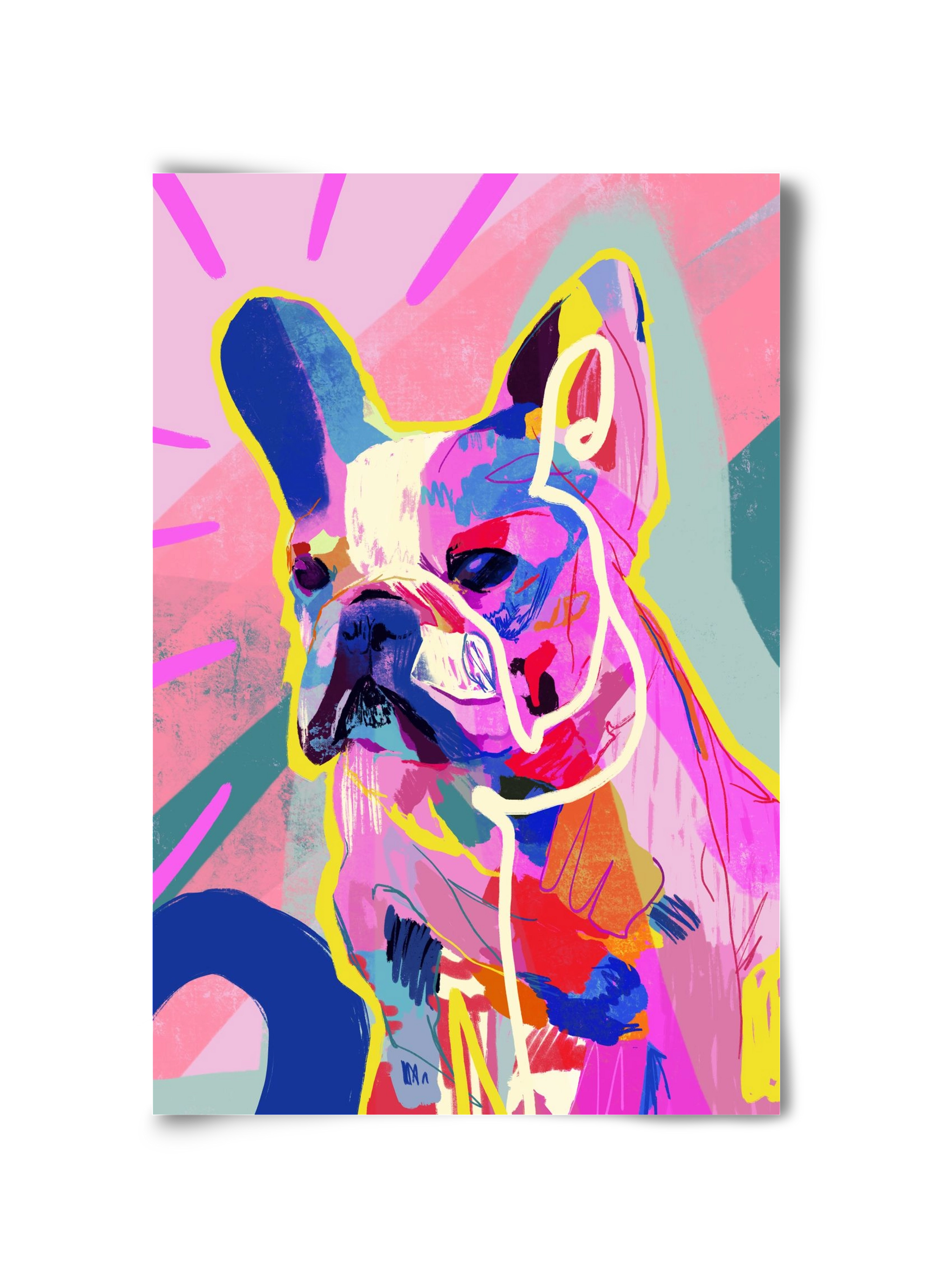 Frenchie, 30x45 cm, Keret nélkül