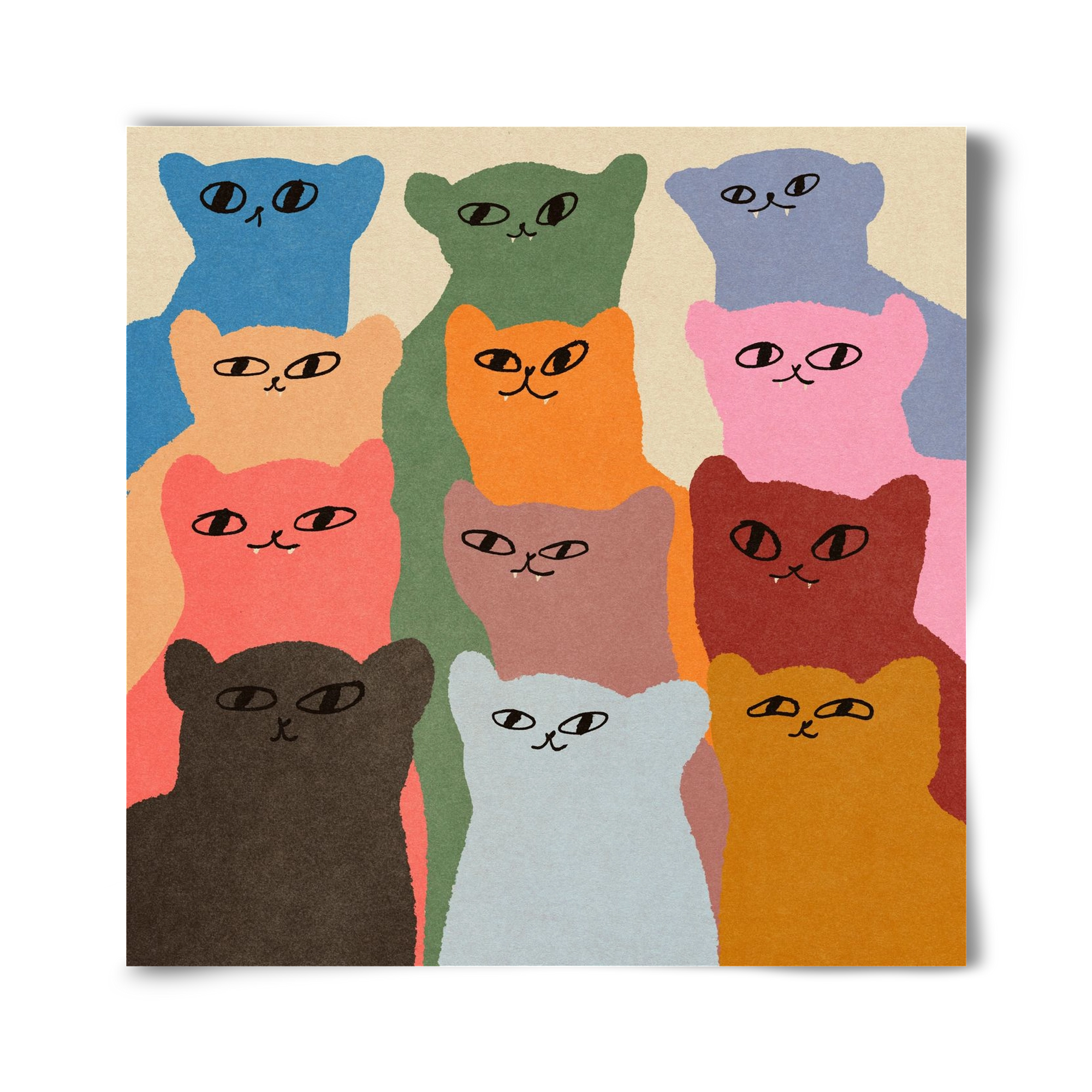 Cat chore, 40x40 cm, Keret nélkül