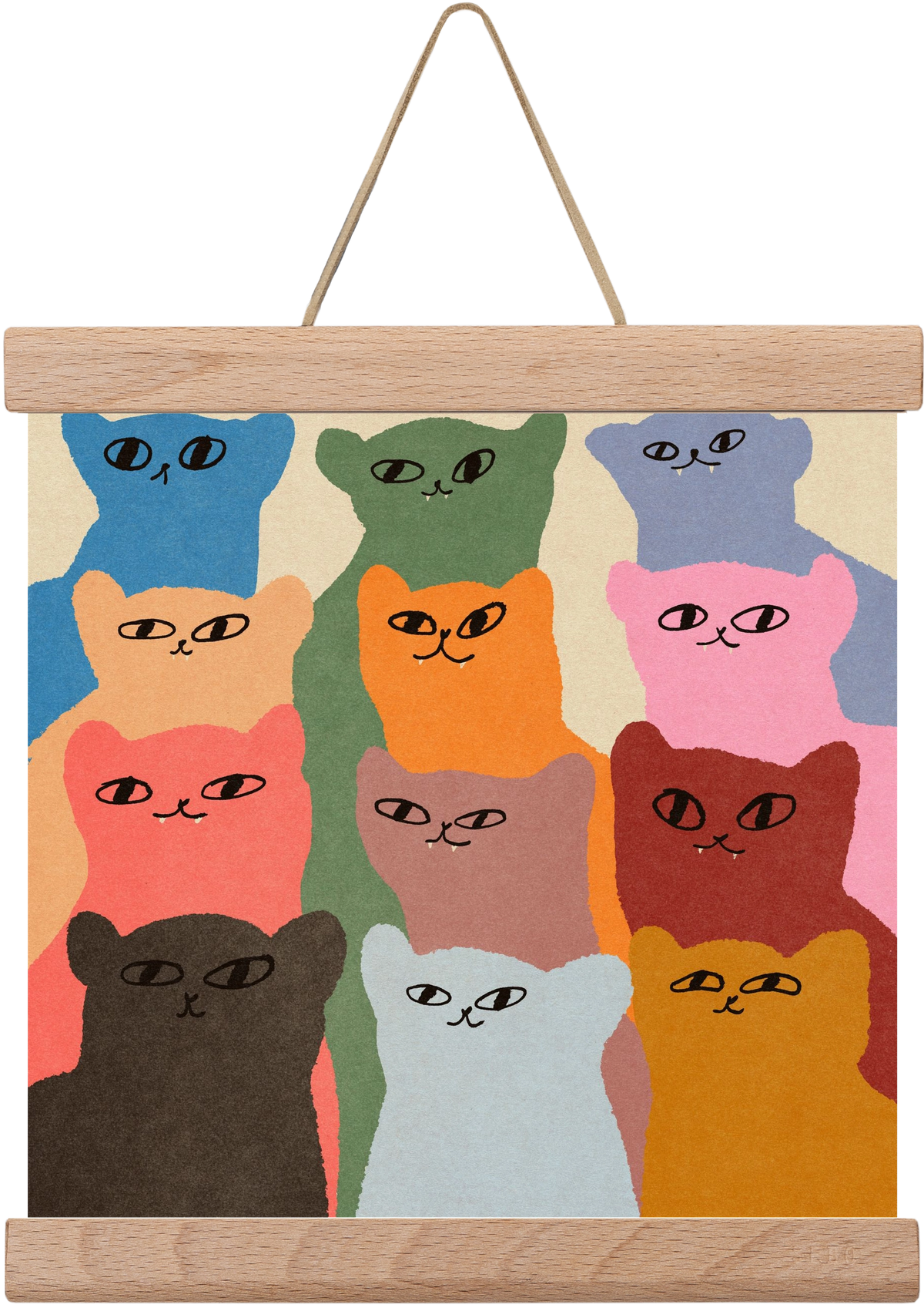 Cat chore, 20x20 cm (20x20 cm), Tölgy akasztó