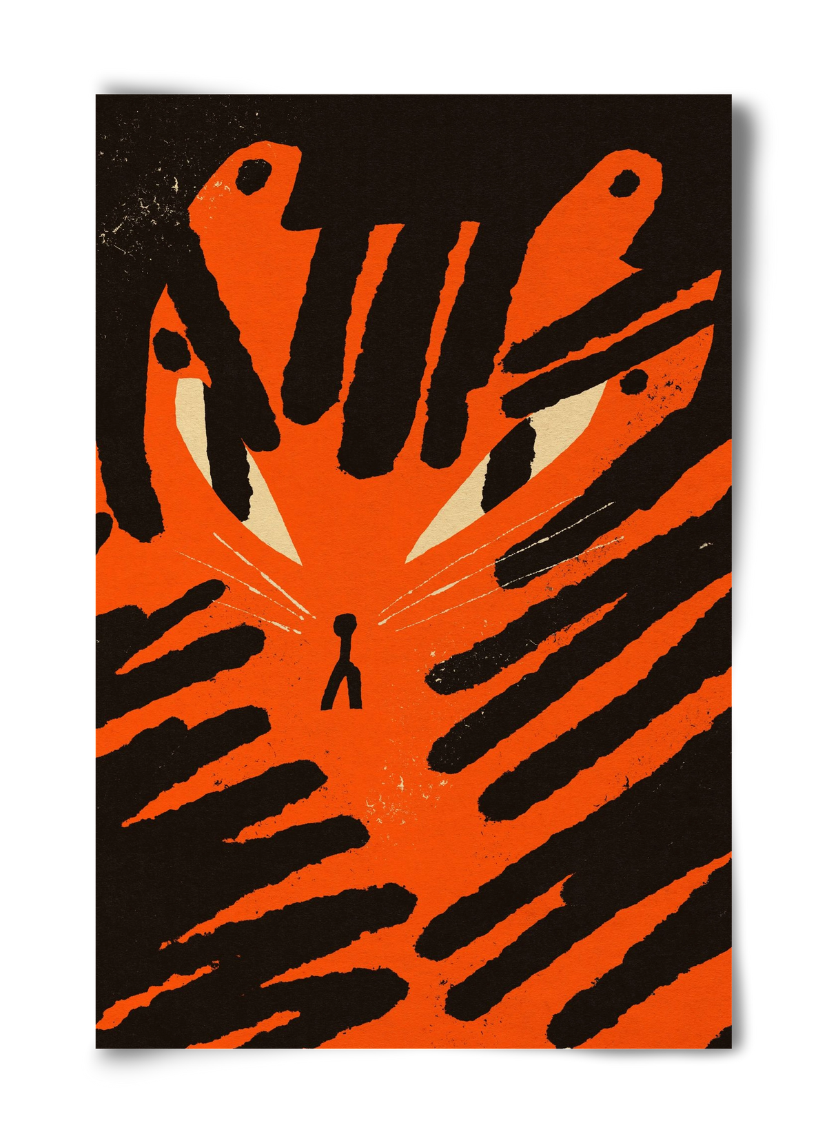 Angry tiger, 40x60 cm, Keret nélkül