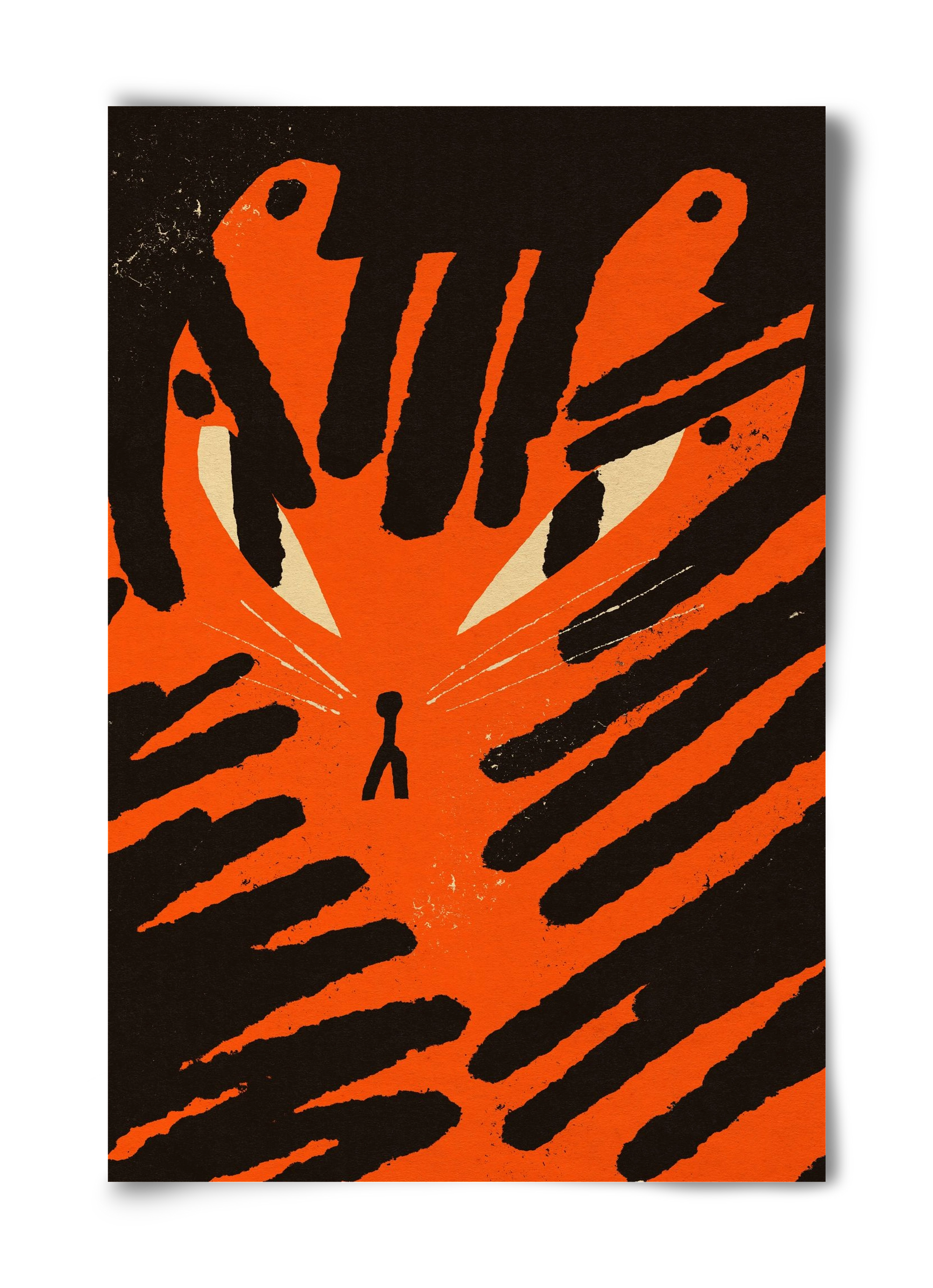 Angry tiger, 40x60 cm, Keret nélkül