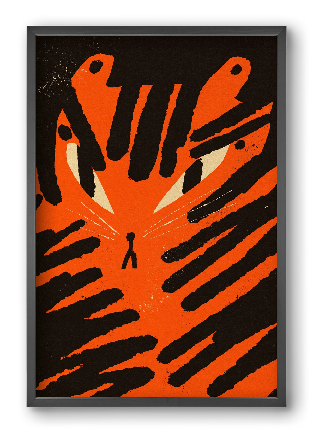 Angry tiger, 40x60 cm (40x60 cm), Fekete keret