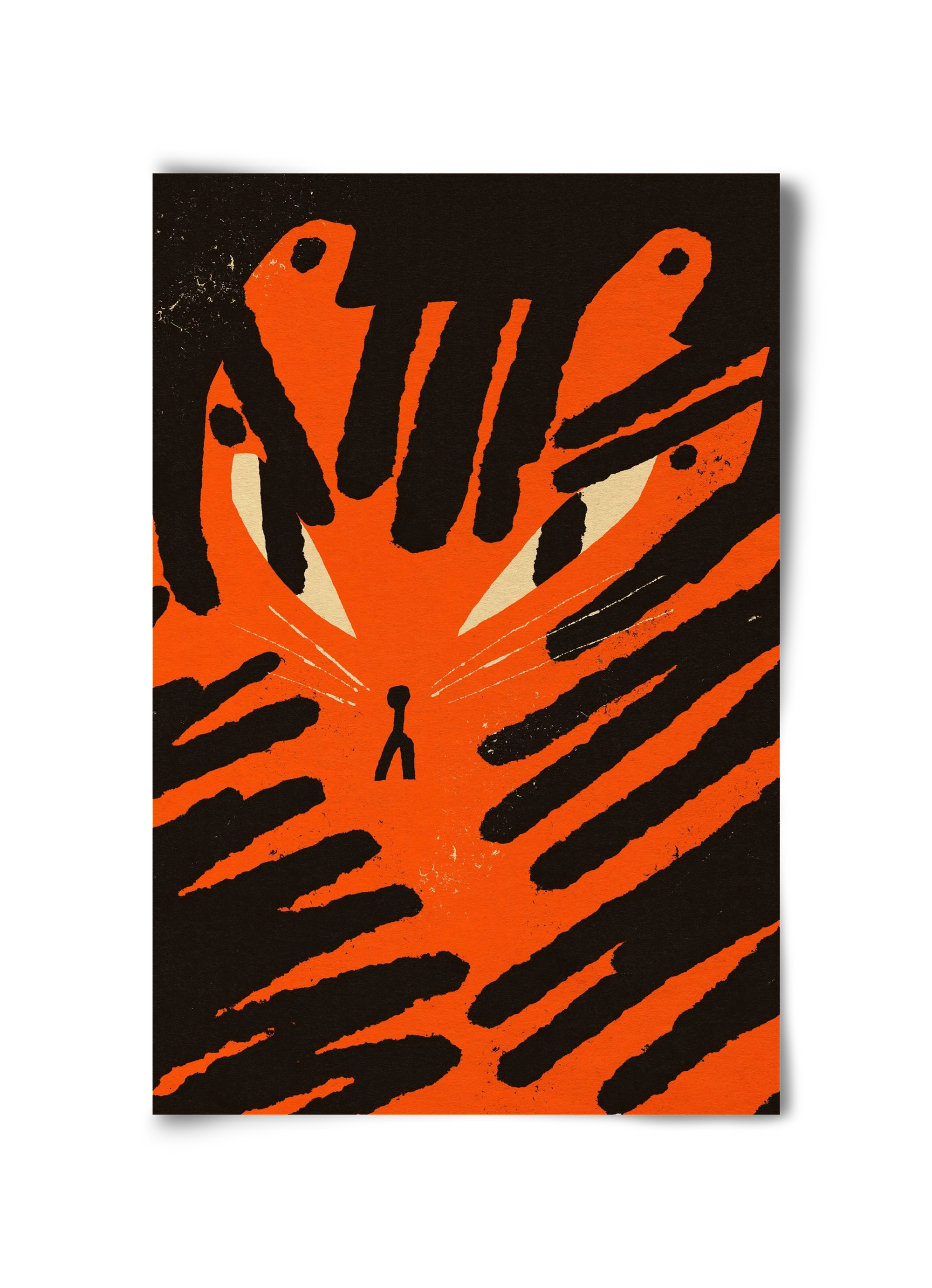 Angry tiger, 30x45 cm, Keret nélkül