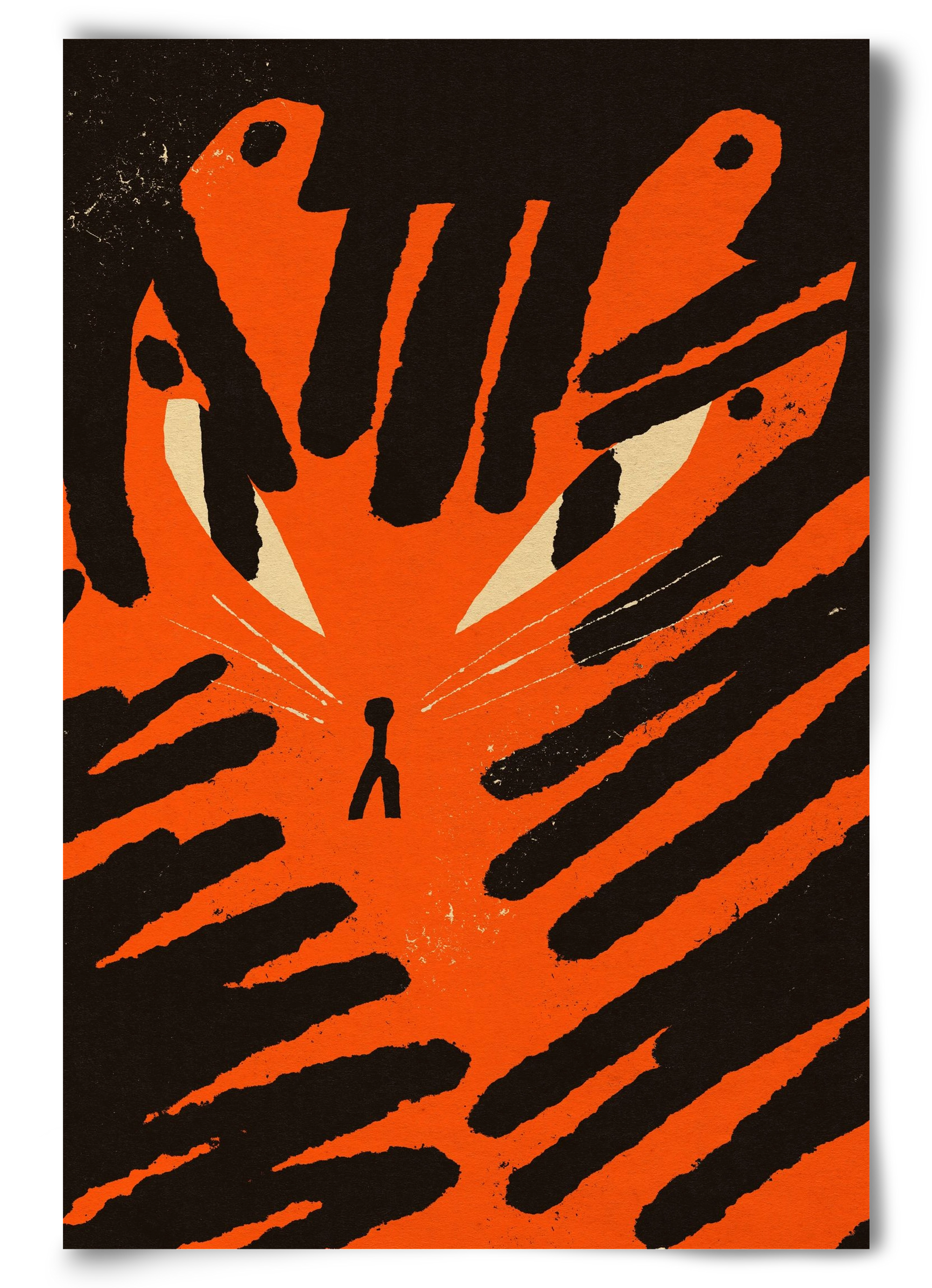 Angry tiger, 60x90 cm, Keret nélkül