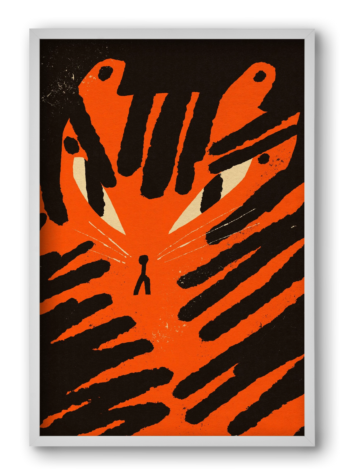 Angry tiger, 40x60 cm (40x60 cm), Fehér keret