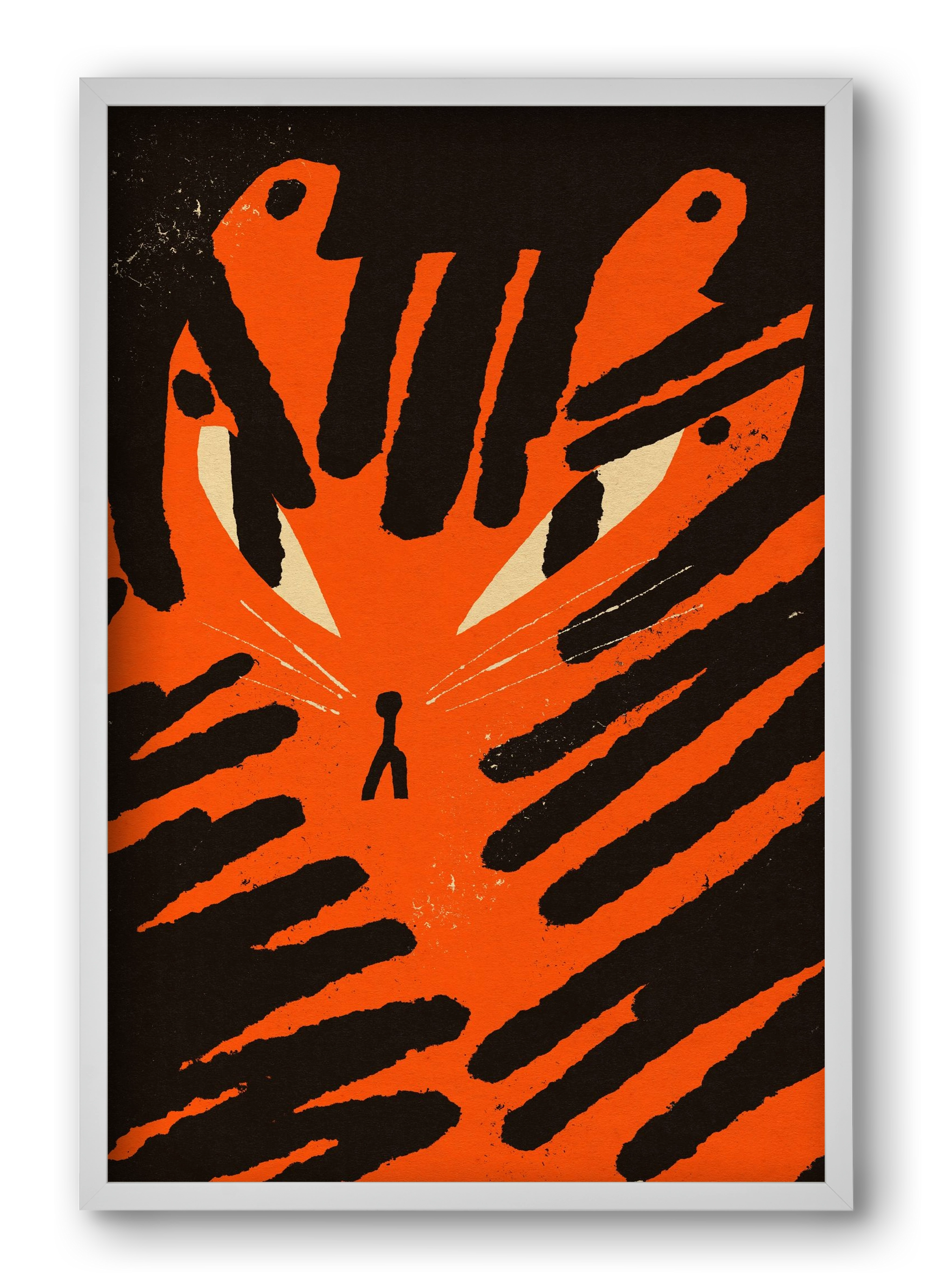 Angry tiger, 40x60 cm (40x60 cm), Fehér keret