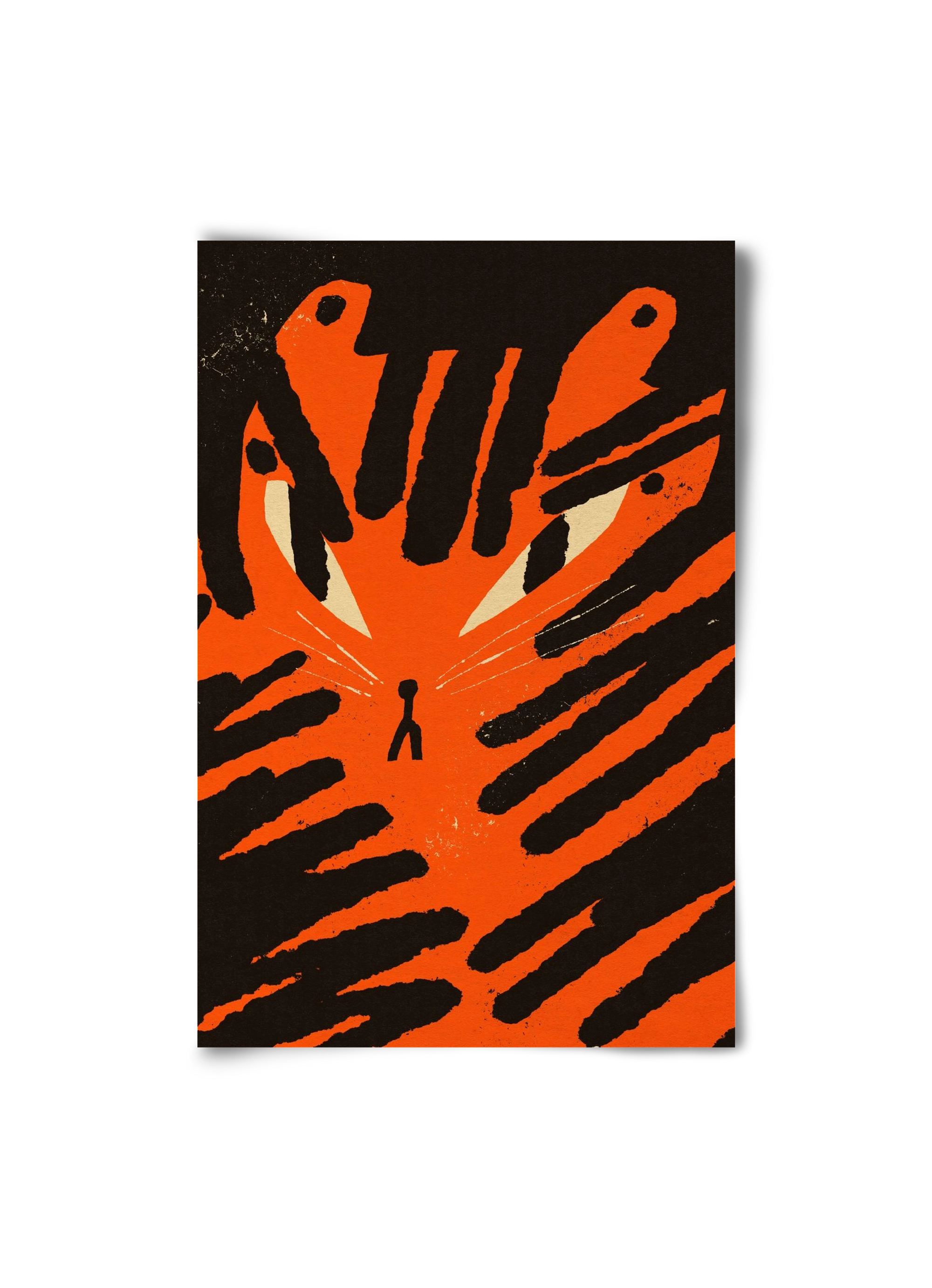 Angry tiger, 20x30 cm, Keret nélkül