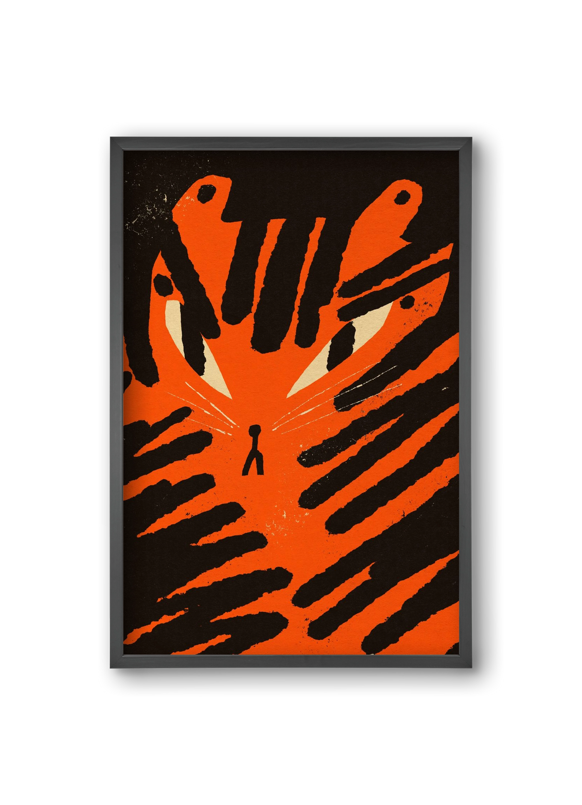 Angry tiger, 20x30 cm (20x30 cm), Fekete keret