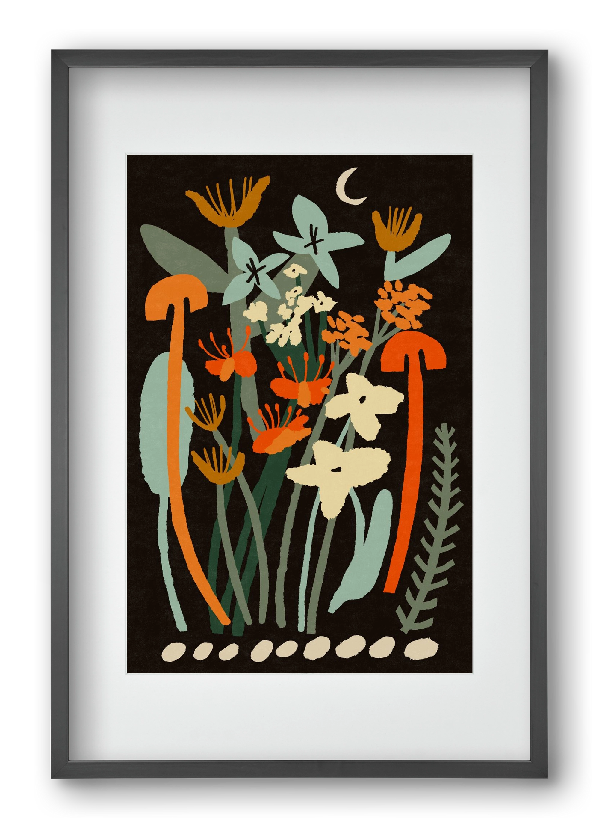 Late night flowers, 40x60 cm (30x45 cm), Fekete keret, paszpartuval