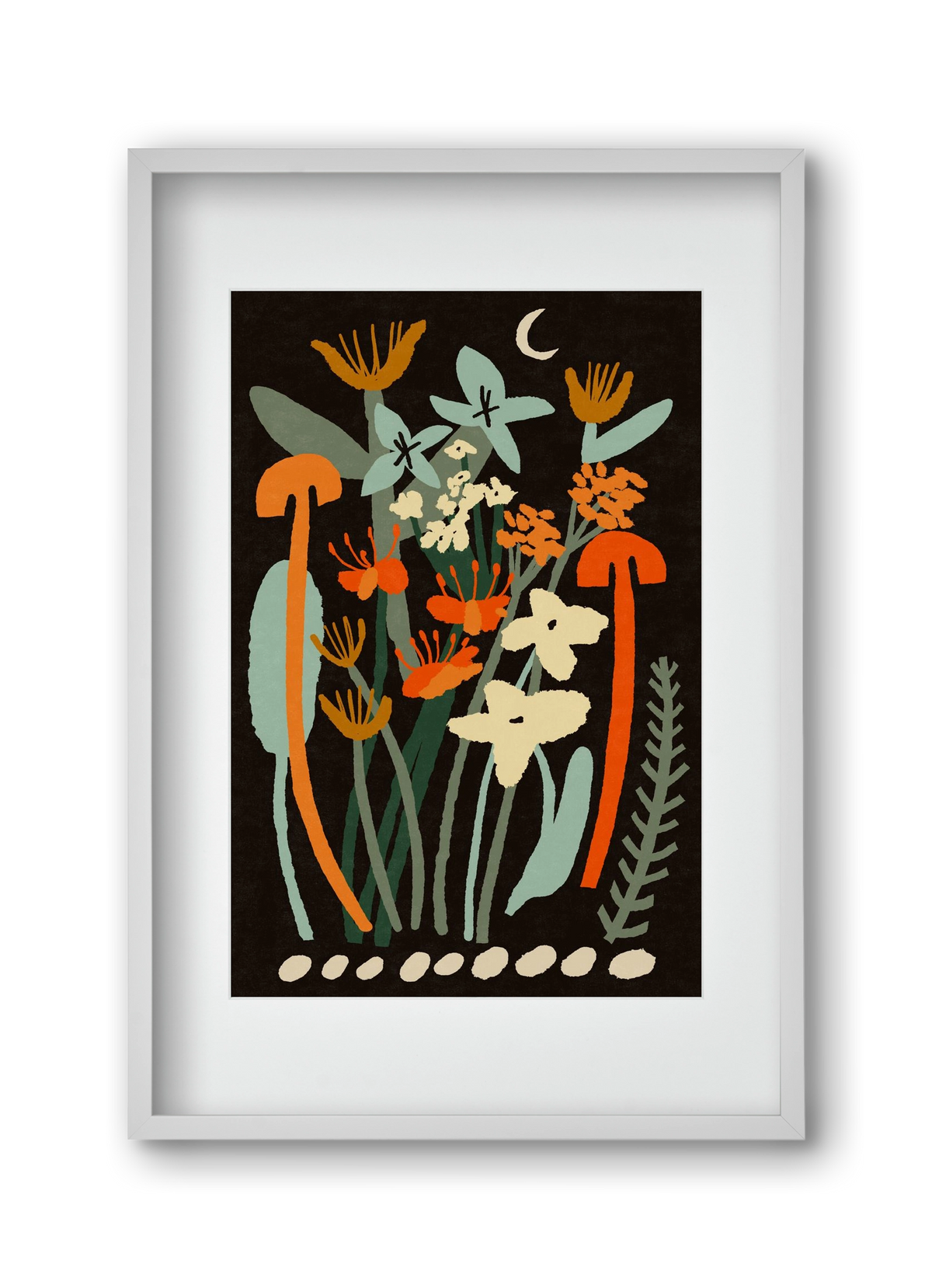 Late night flowers, 30x45 cm (20x30 cm), Fehér keret, paszpartuval