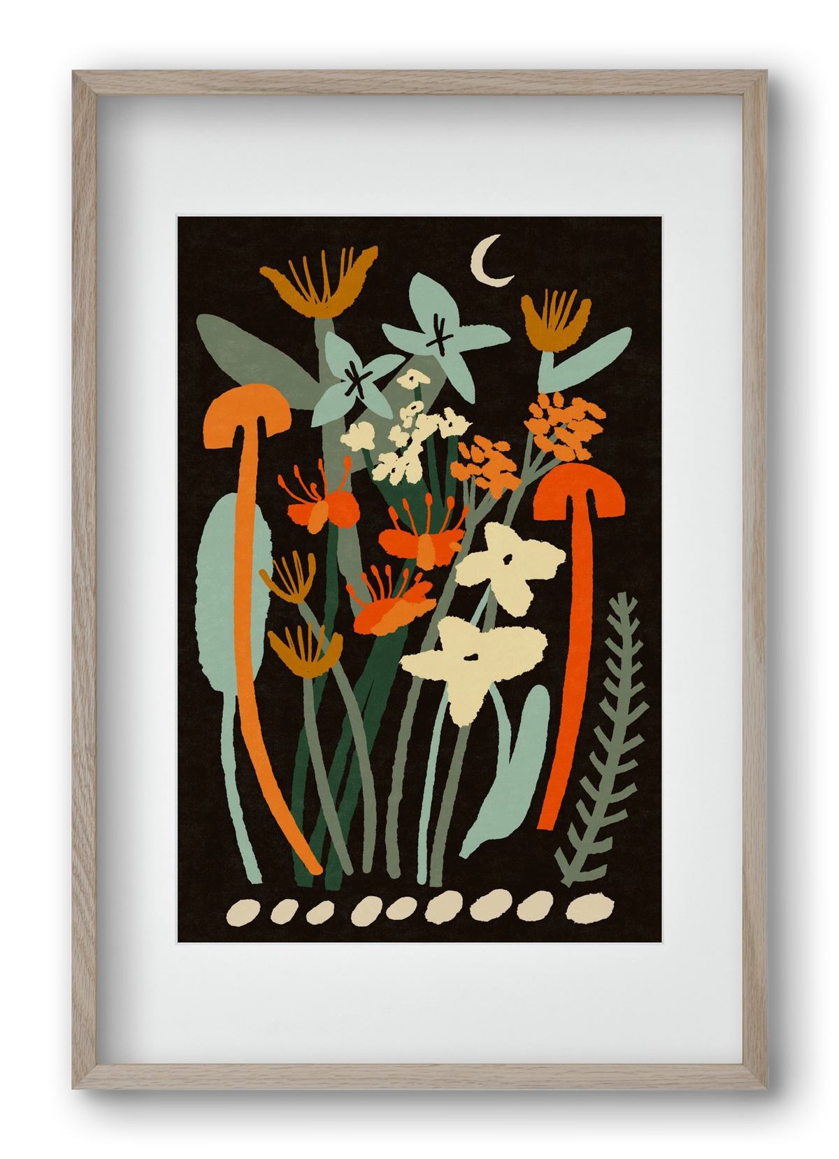 Late night flowers, 40x60 cm (30x45 cm), Tölgy keret, paszpartuval