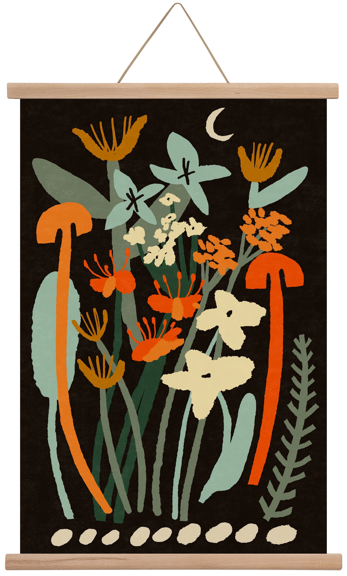 Late night flowers, 40x60 cm (40x60 cm), Tölgy akasztó