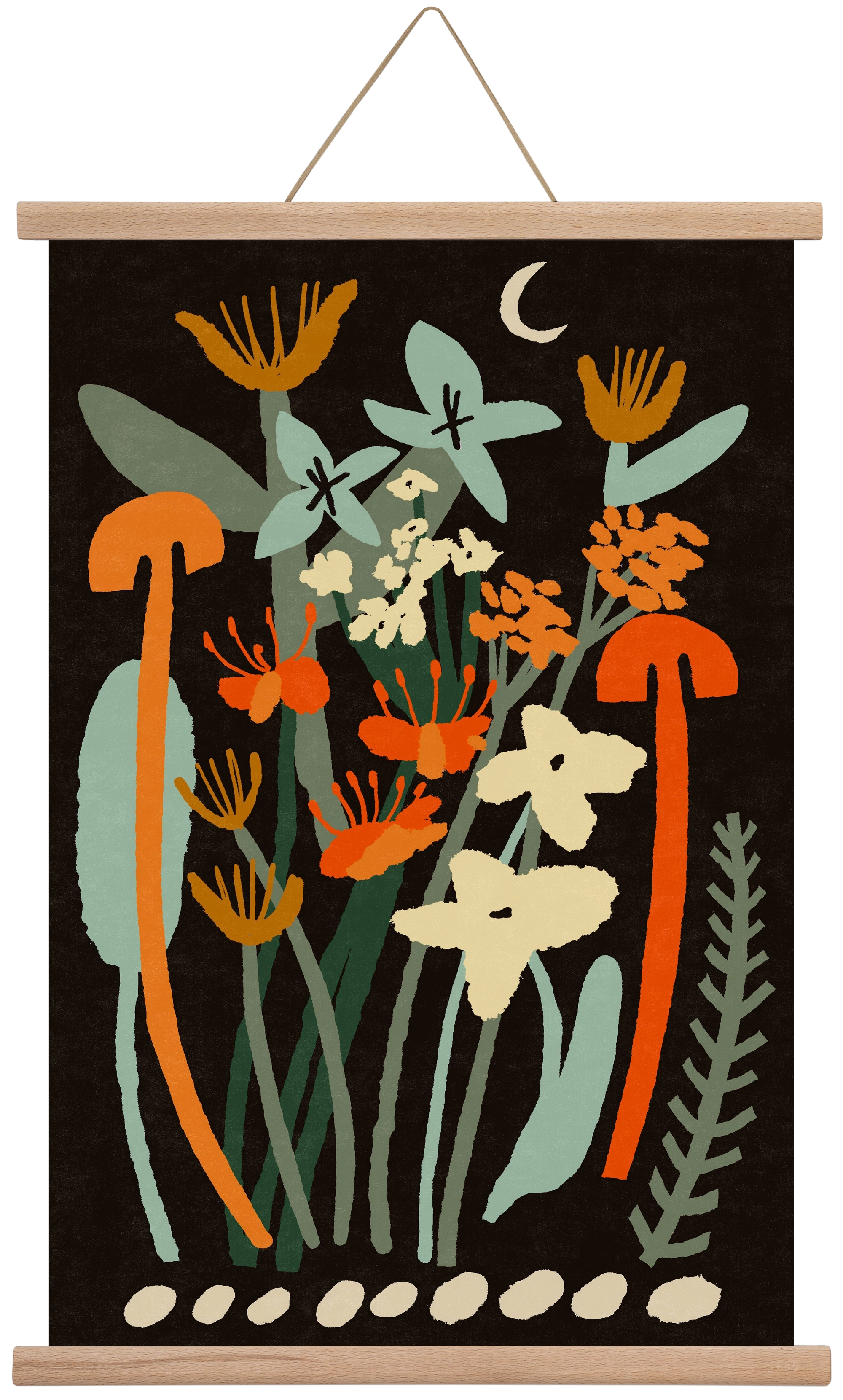 Late night flowers, 40x60 cm (40x60 cm), Tölgy akasztó