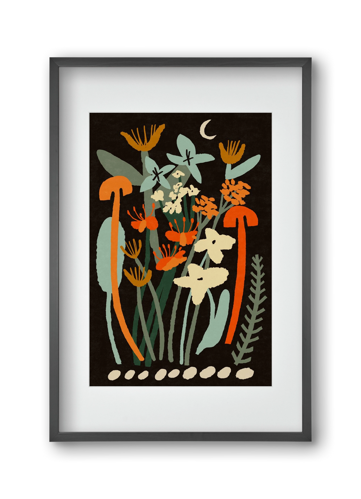 Late night flowers, 30x45 cm (20x30 cm), Fekete keret, paszpartuval