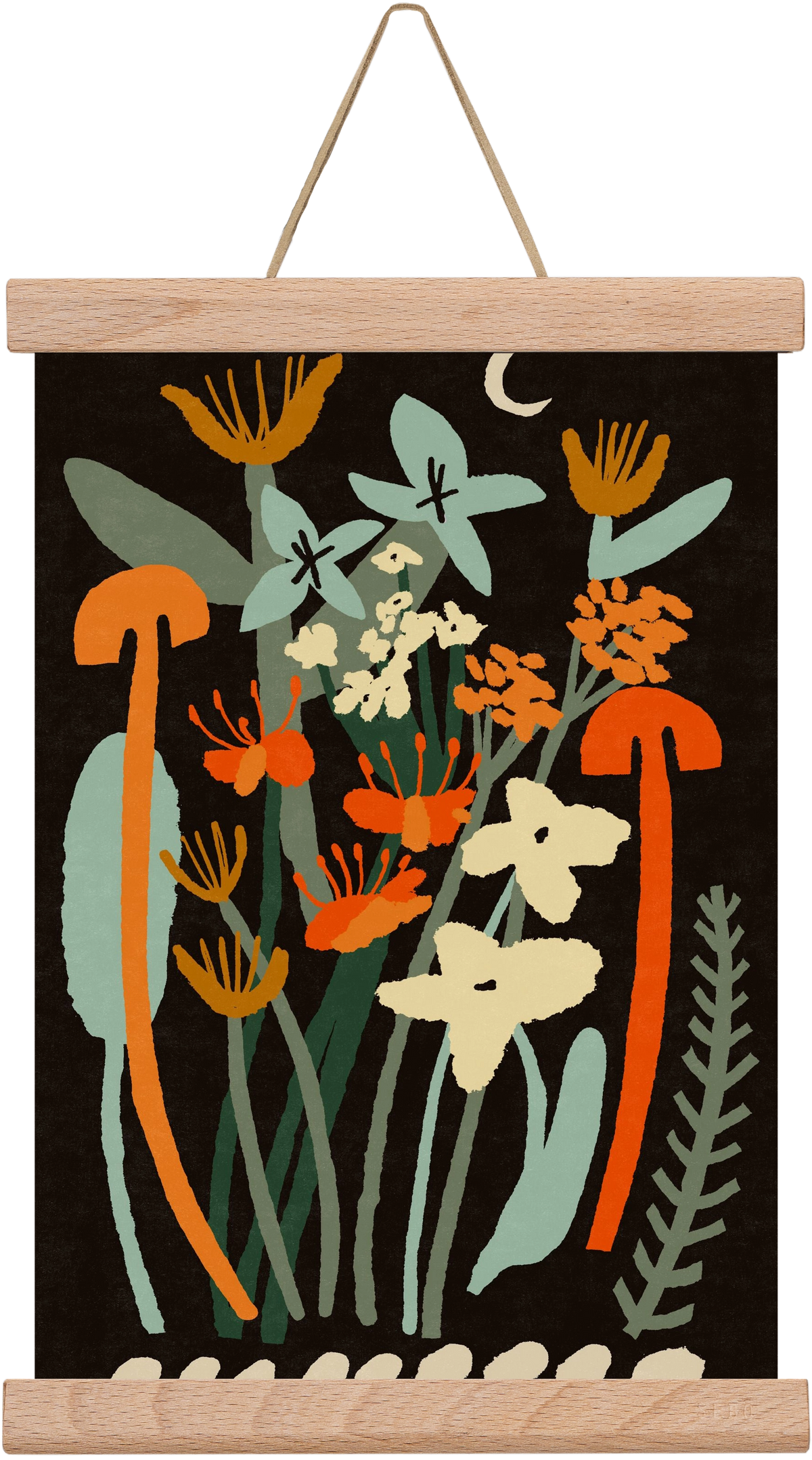 Late night flowers, 20x30 cm (20x30 cm), Tölgy akasztó