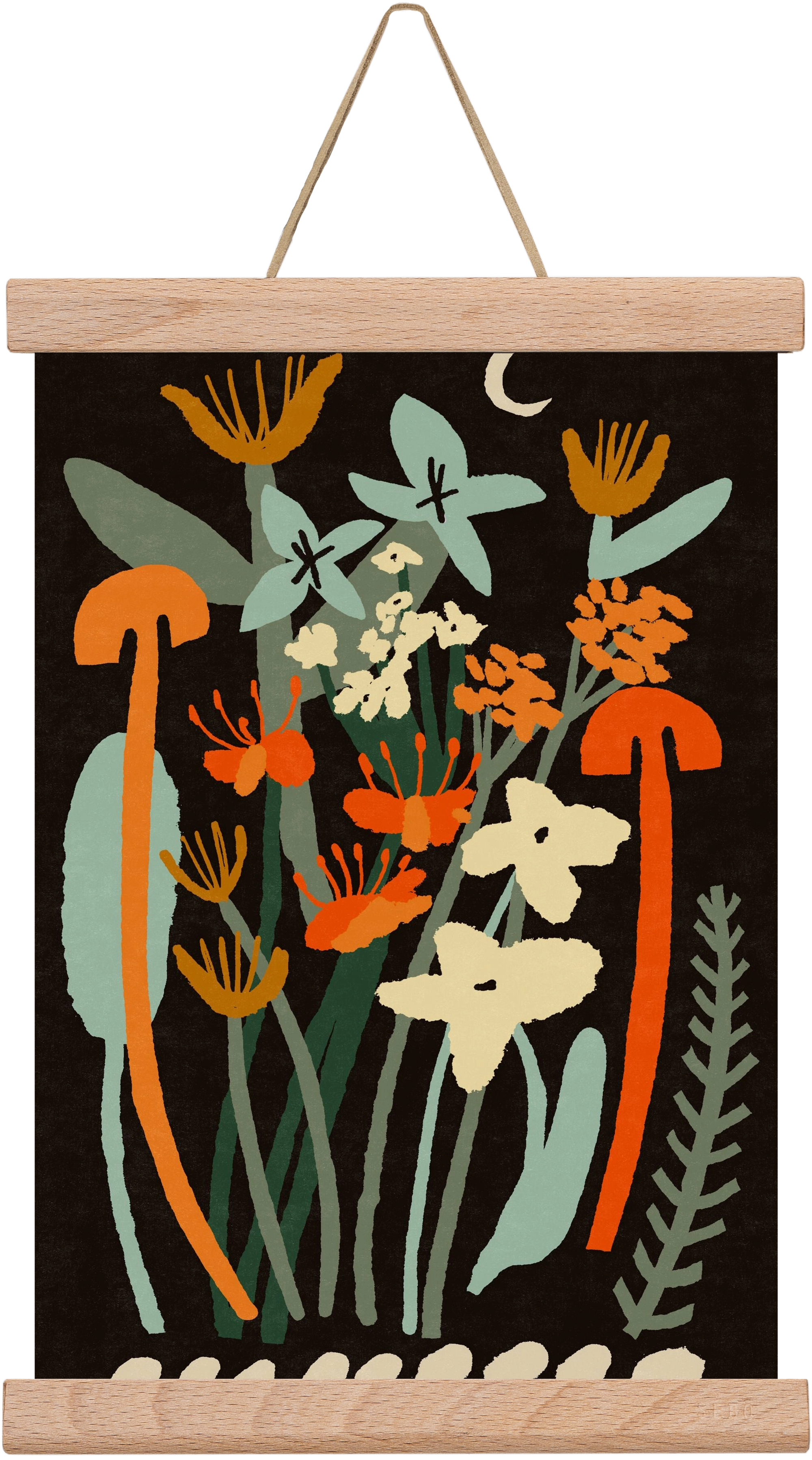 Late night flowers, 20x30 cm (20x30 cm), Tölgy akasztó