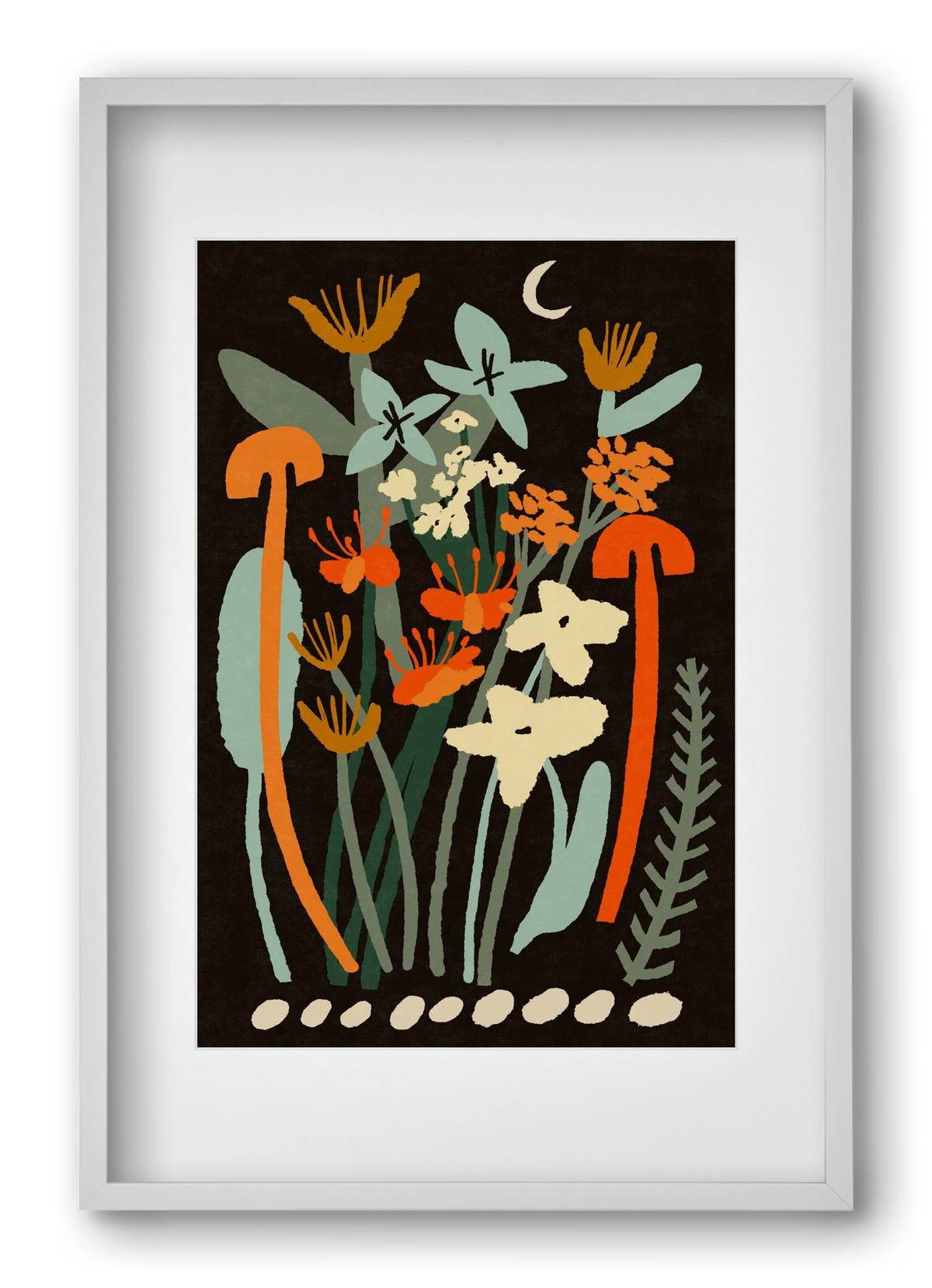 Late night flowers, 40x60 cm (30x45 cm), Fehér keret, paszpartuval