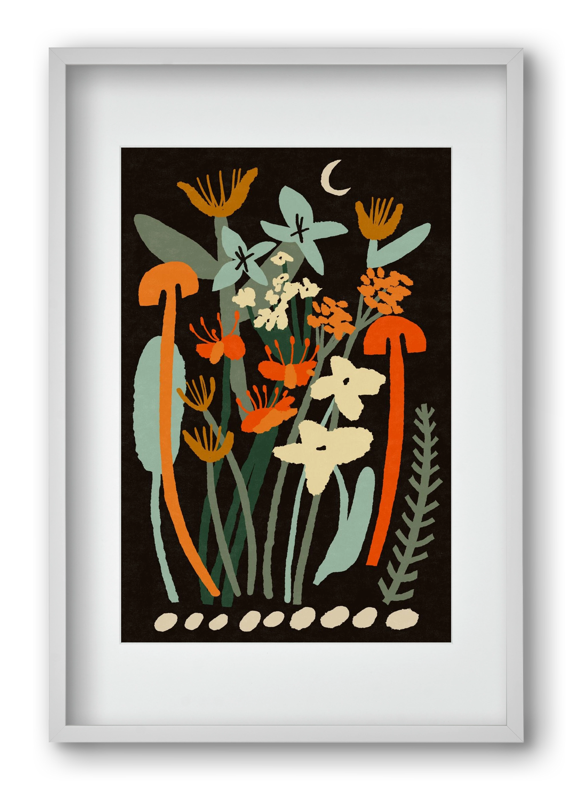 Late night flowers, 40x60 cm (30x45 cm), Fehér keret, paszpartuval