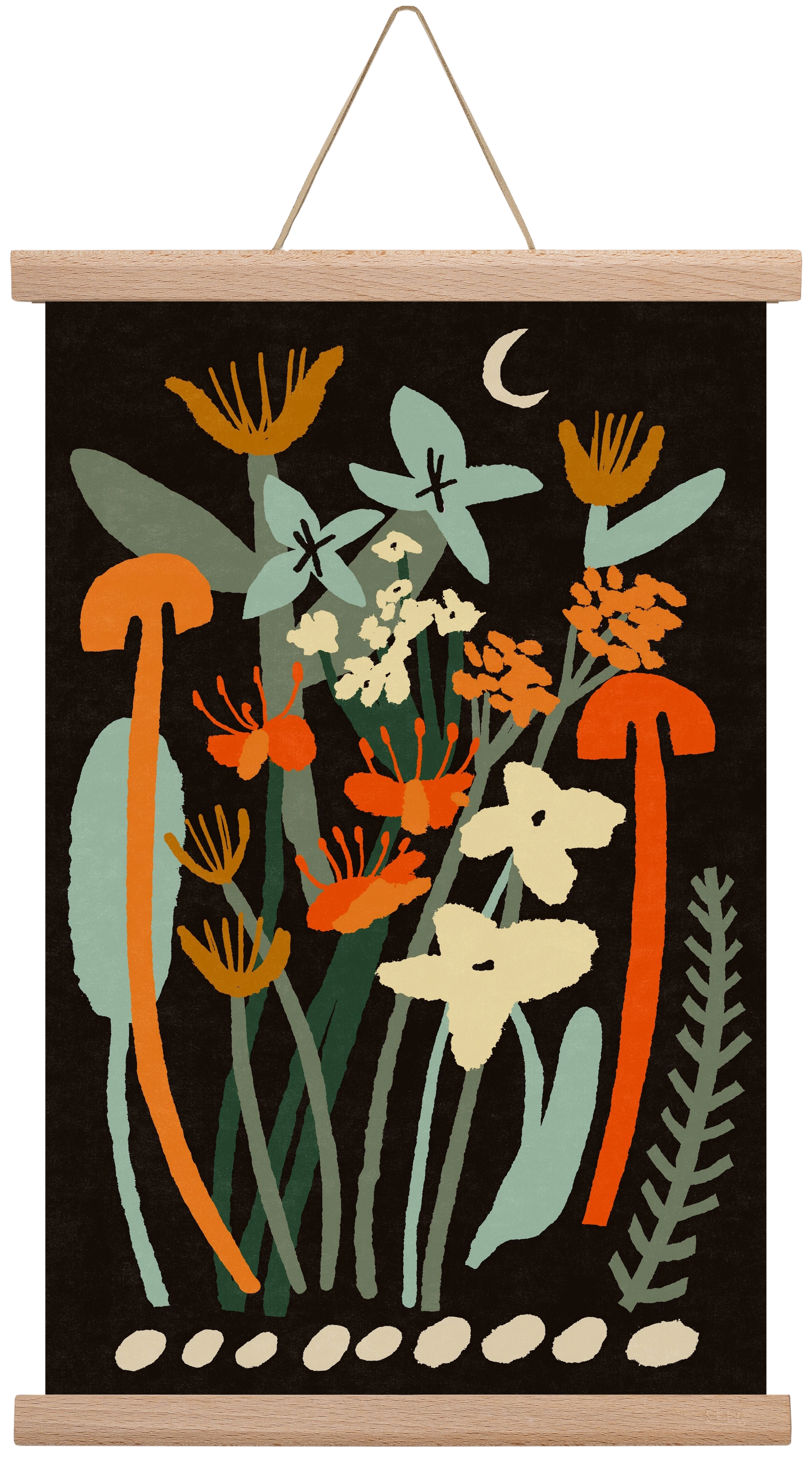 Late night flowers, 30x45 cm (30x45 cm), Tölgy akasztó