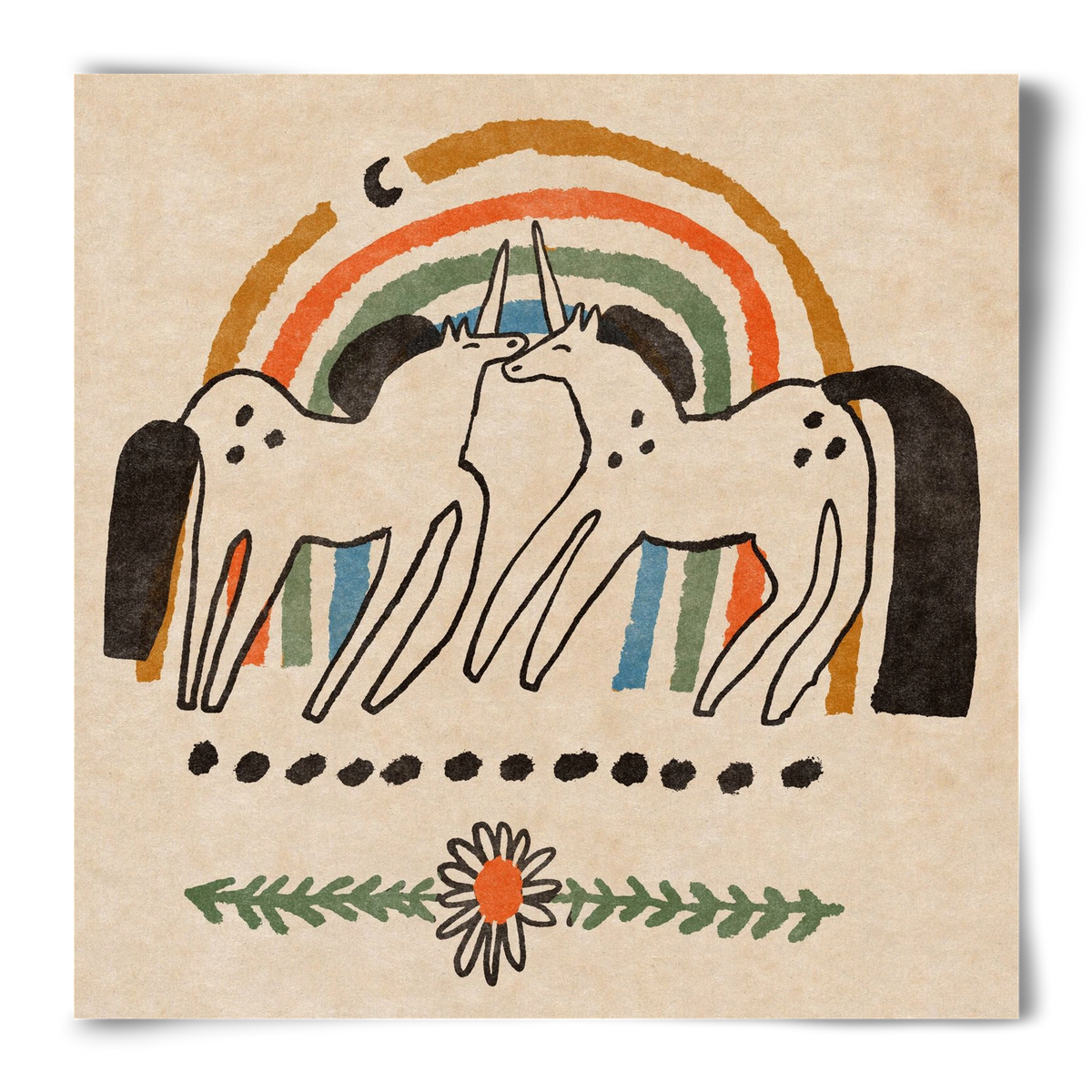 Unicorn love, 50x50 cm, Keret nélkül