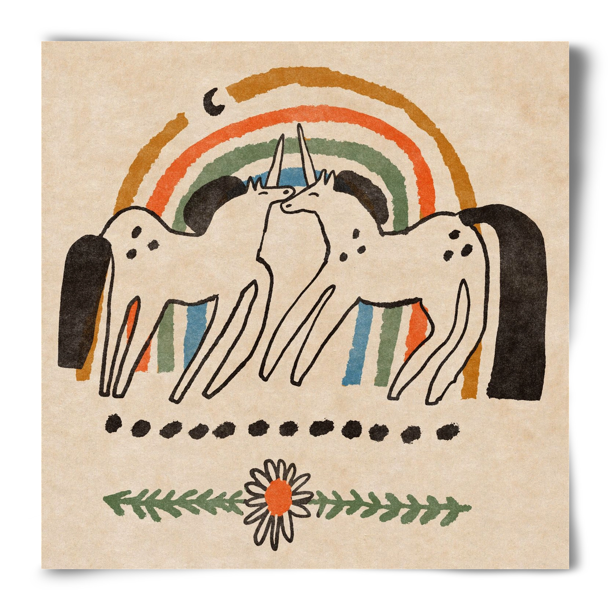 Unicorn love, 50x50 cm, Keret nélkül