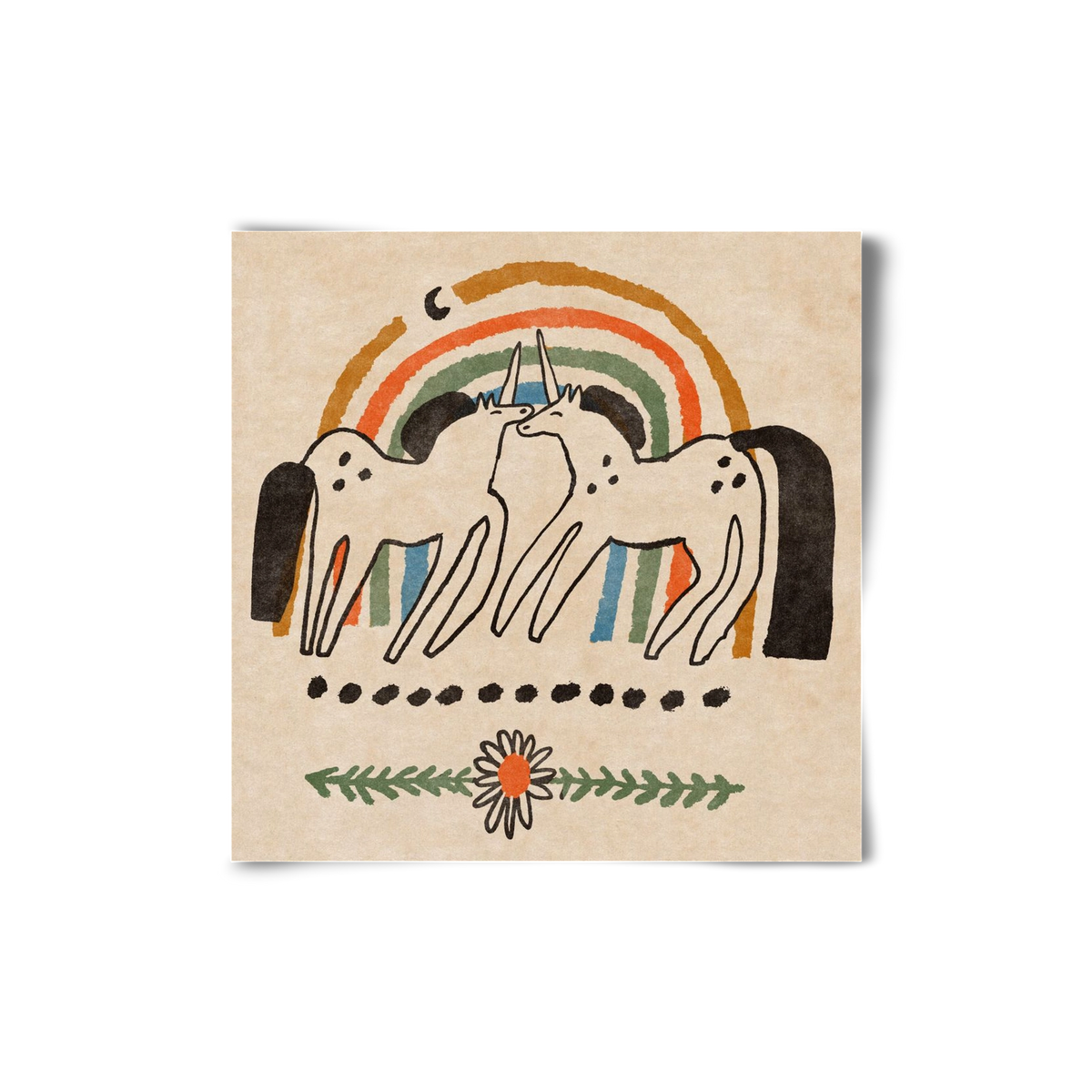 Unicorn love, 20x20 cm, Keret nélkül